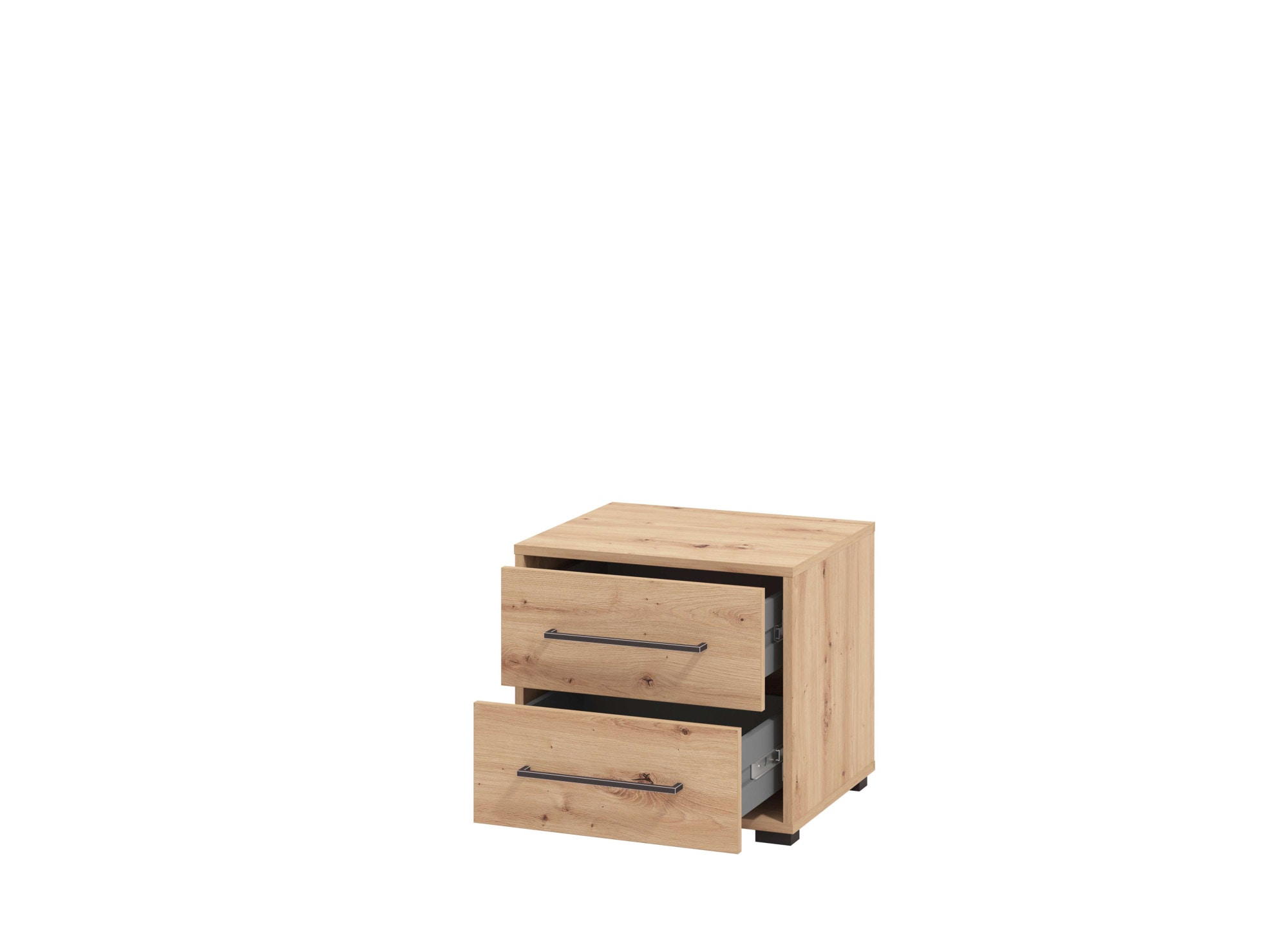 INOSIGN Table de nuit »Ascalon Nachttisch, Nachtschrank, 48x40x44cm, 2 Schubladen« in weiss oder eichefarben, FSC-zertifizierter Holzwerkstoff