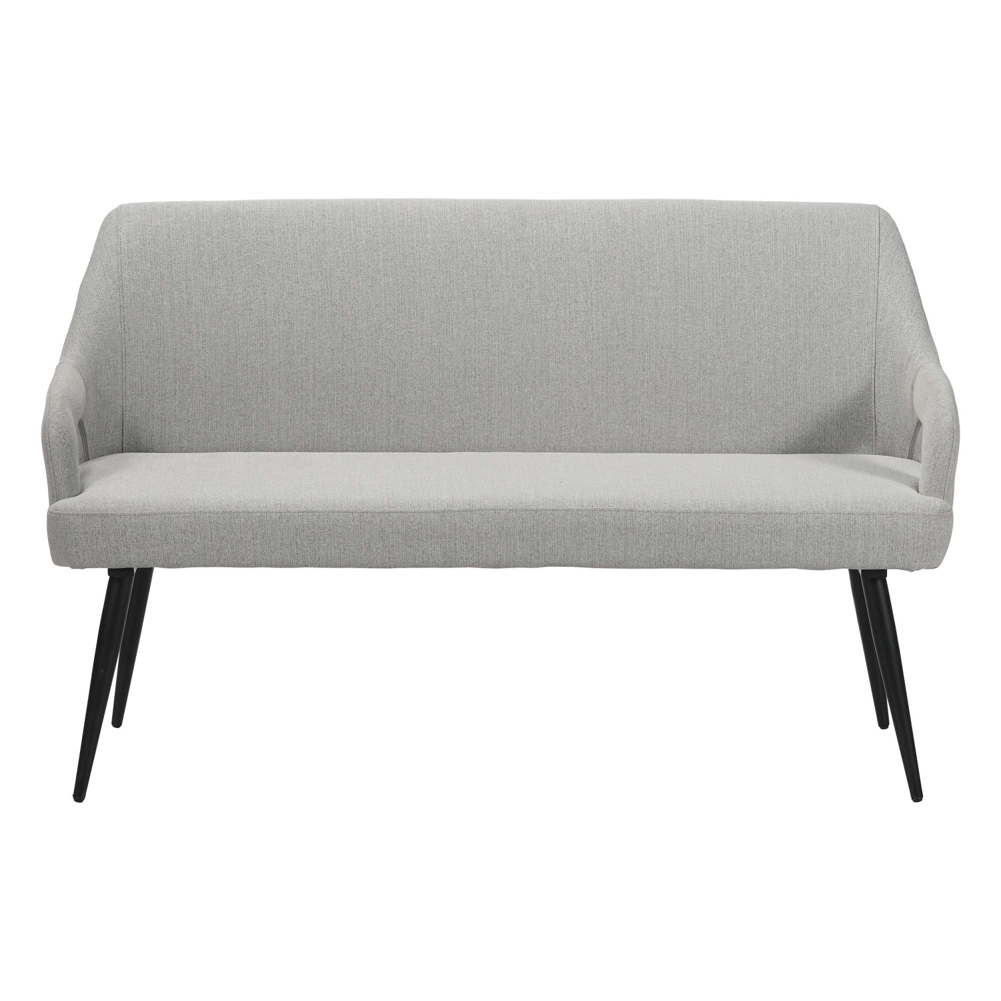 GOODproduct Banc de salle à manger »Darragh« schwarze Metallbeine, pflegeleichter Webstoff Bezug, Breite 140 cm