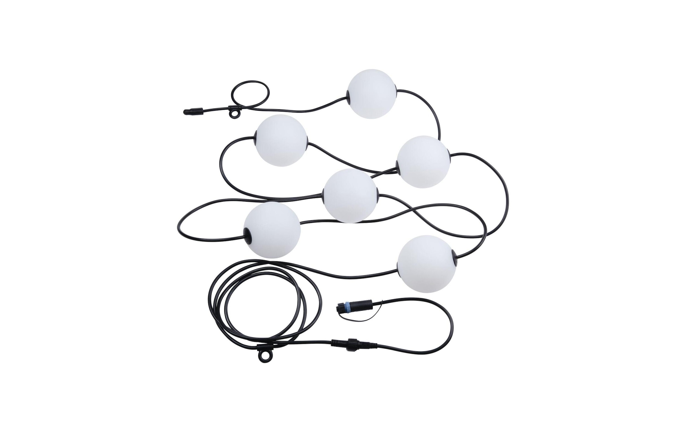 Paulmann Gartenleuchte »LED Lichterkette Plug & Shine Naima 5.88 m, WW, Schwarz« LED-Modul warmweiss