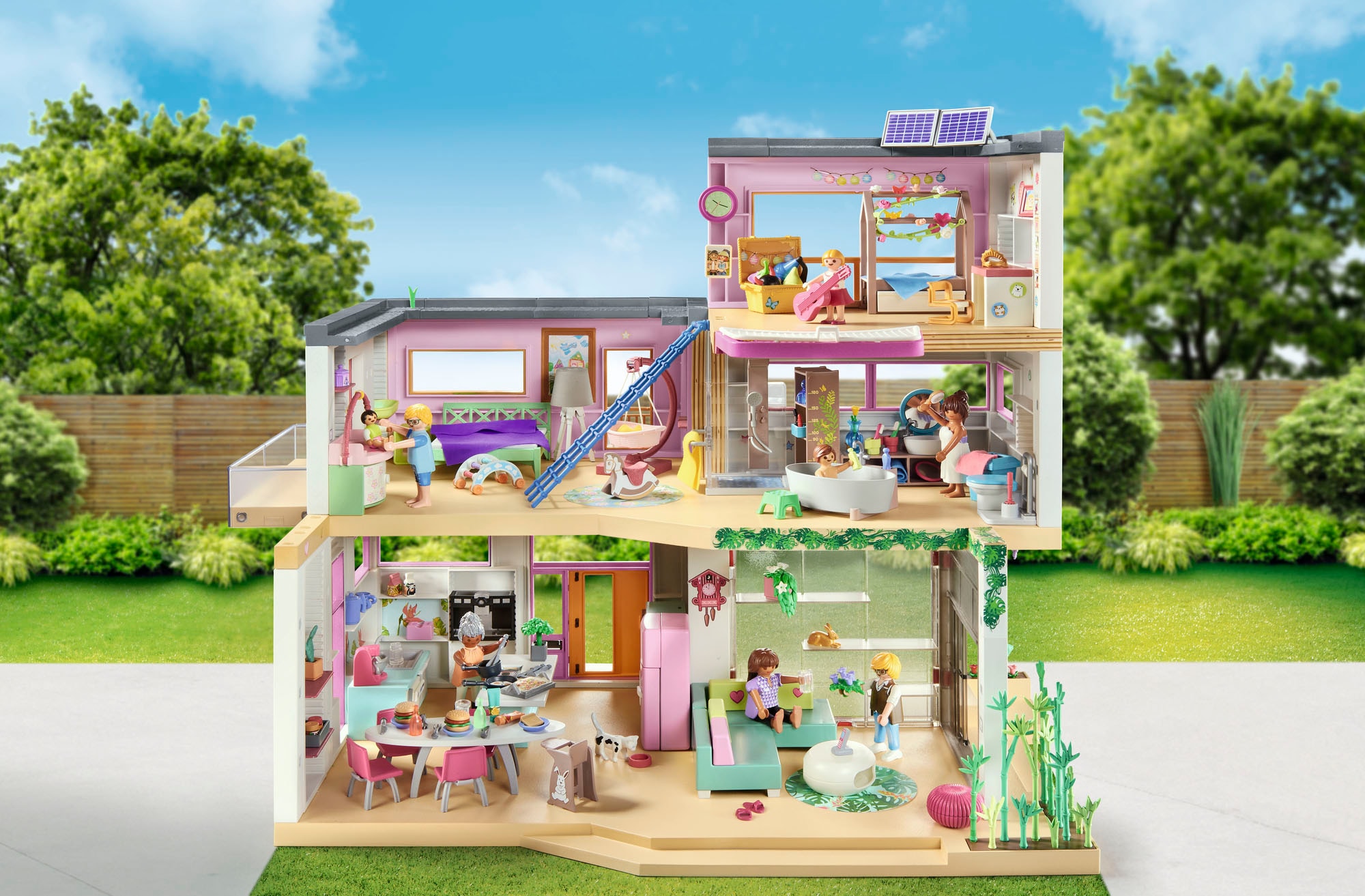 Playmobil® Konstruktions-Spielset »Wohnhaus mit Wintergarten (71607), myLife« Made in Germany