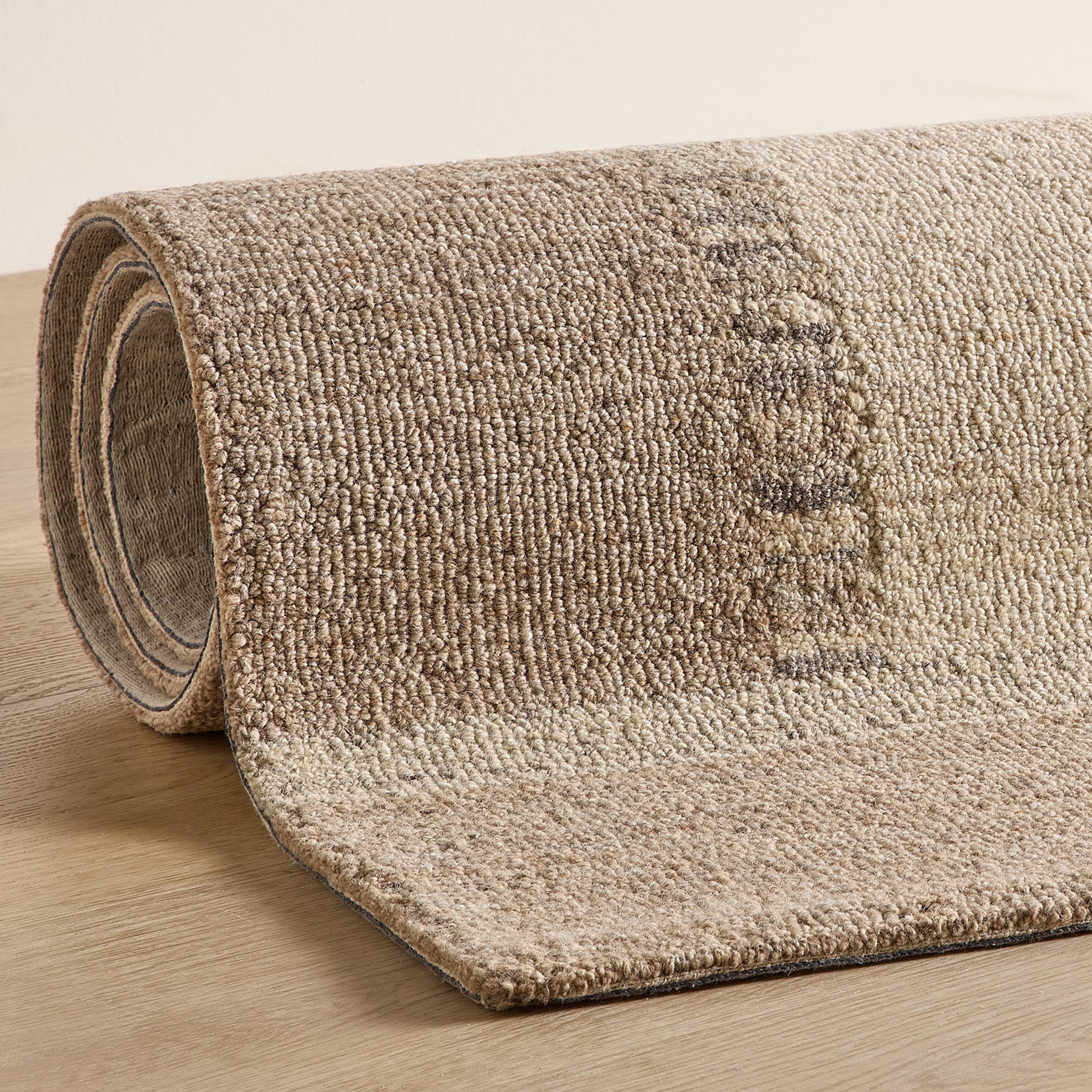 THEKO »Origin Loop 5« Rectangulaire 10 mm Höhe fait main au tuft, pure laine vierge, uni, avec bordure