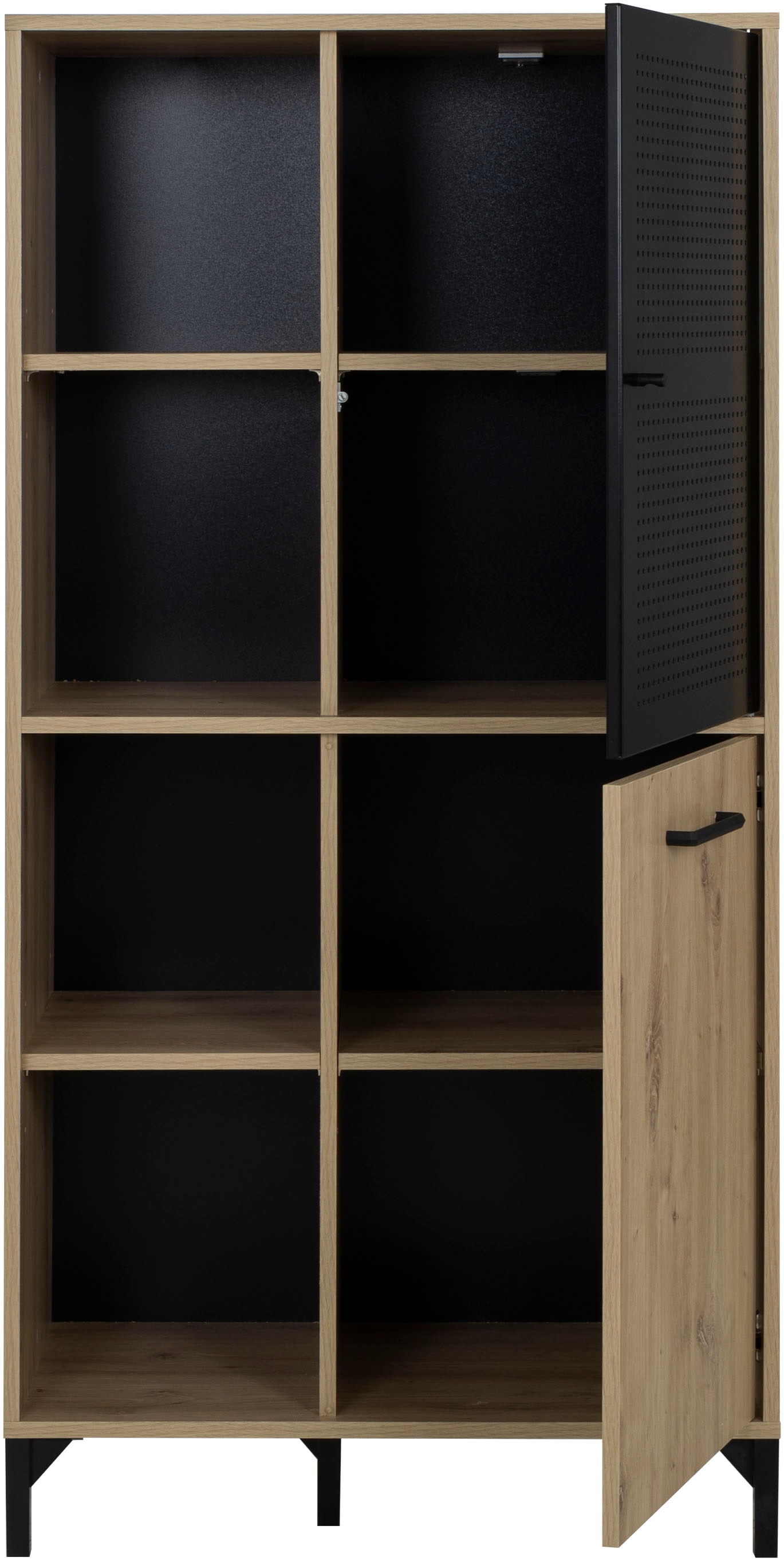 Gami Armoire haute »CRAFT« Hochchrank mit 2 Türen und 4 offenen Fächern