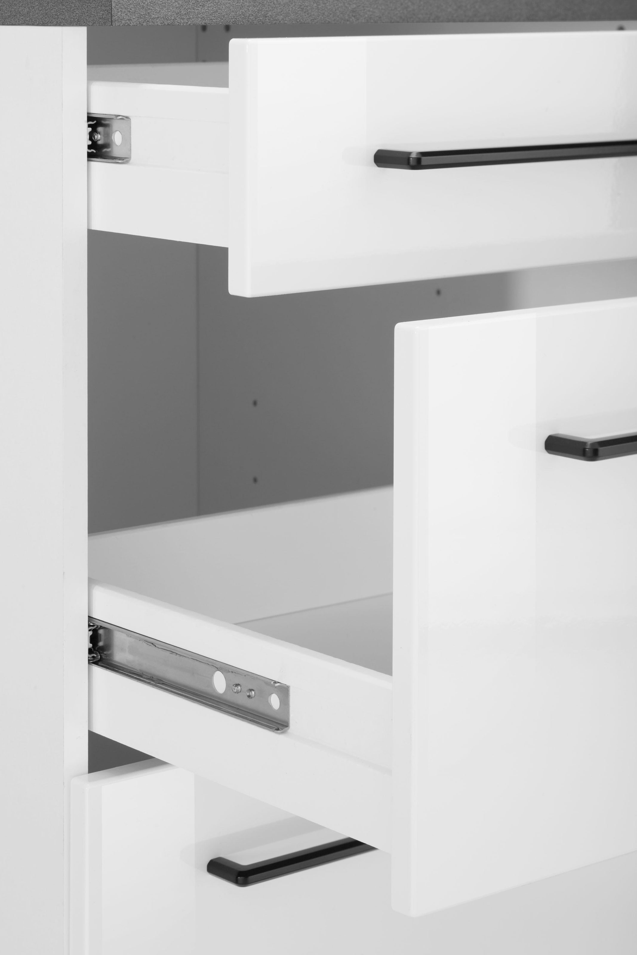 KOCHSTATION Unterschrank »KS-Tulsa« 50 cm breit, 1 Schubkasten, 2 grosse Auszüge, Metallgriff, MDF Front