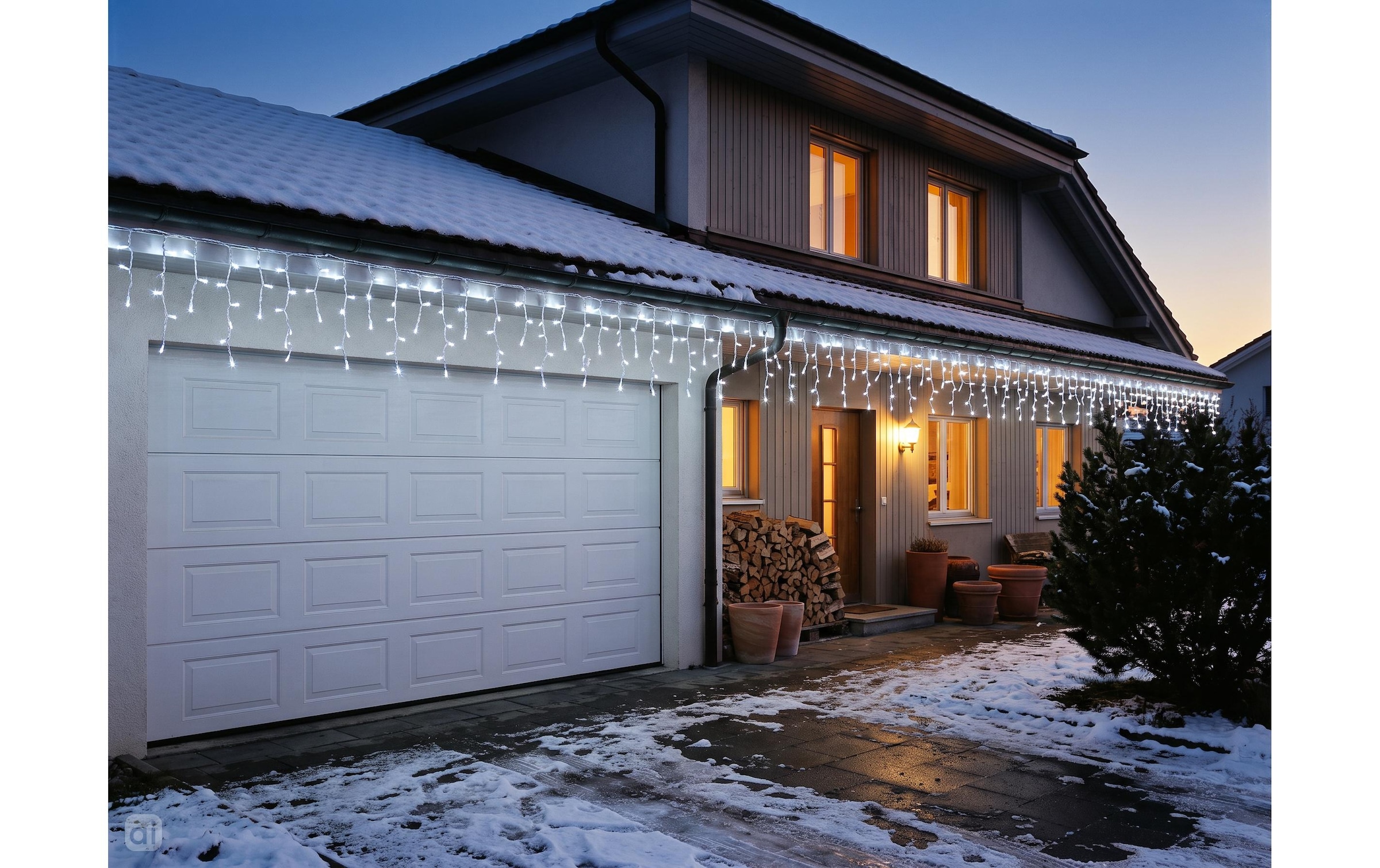 Cocon Guirlande lumineuse »Eiszapfen-Lichterkette, 480 LEDs Neutralweiss, 11.8 m«