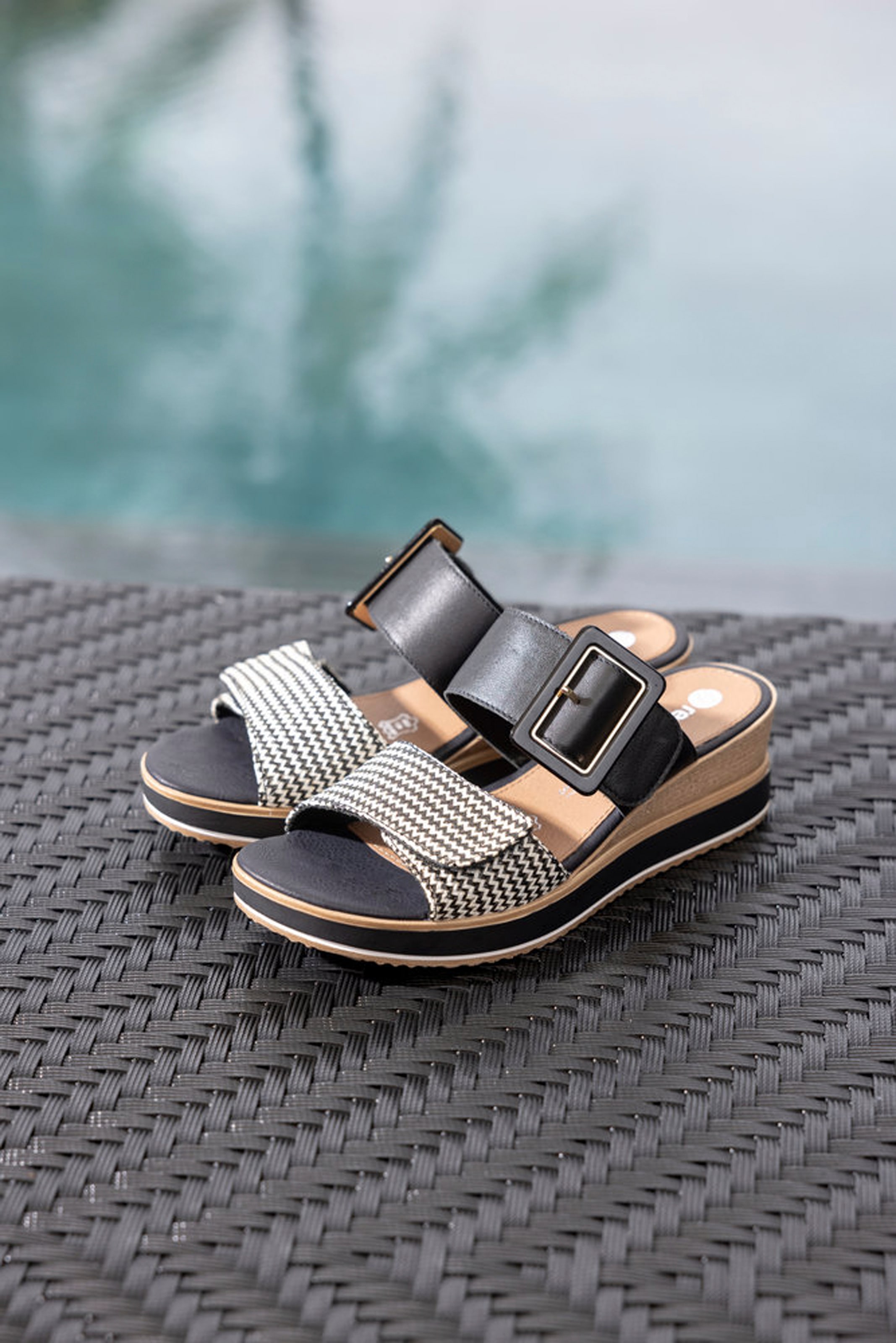 Remonte Pantoffel  , Keilabsatz, Sommerschuh, Bequemschuh mit Softfussbett