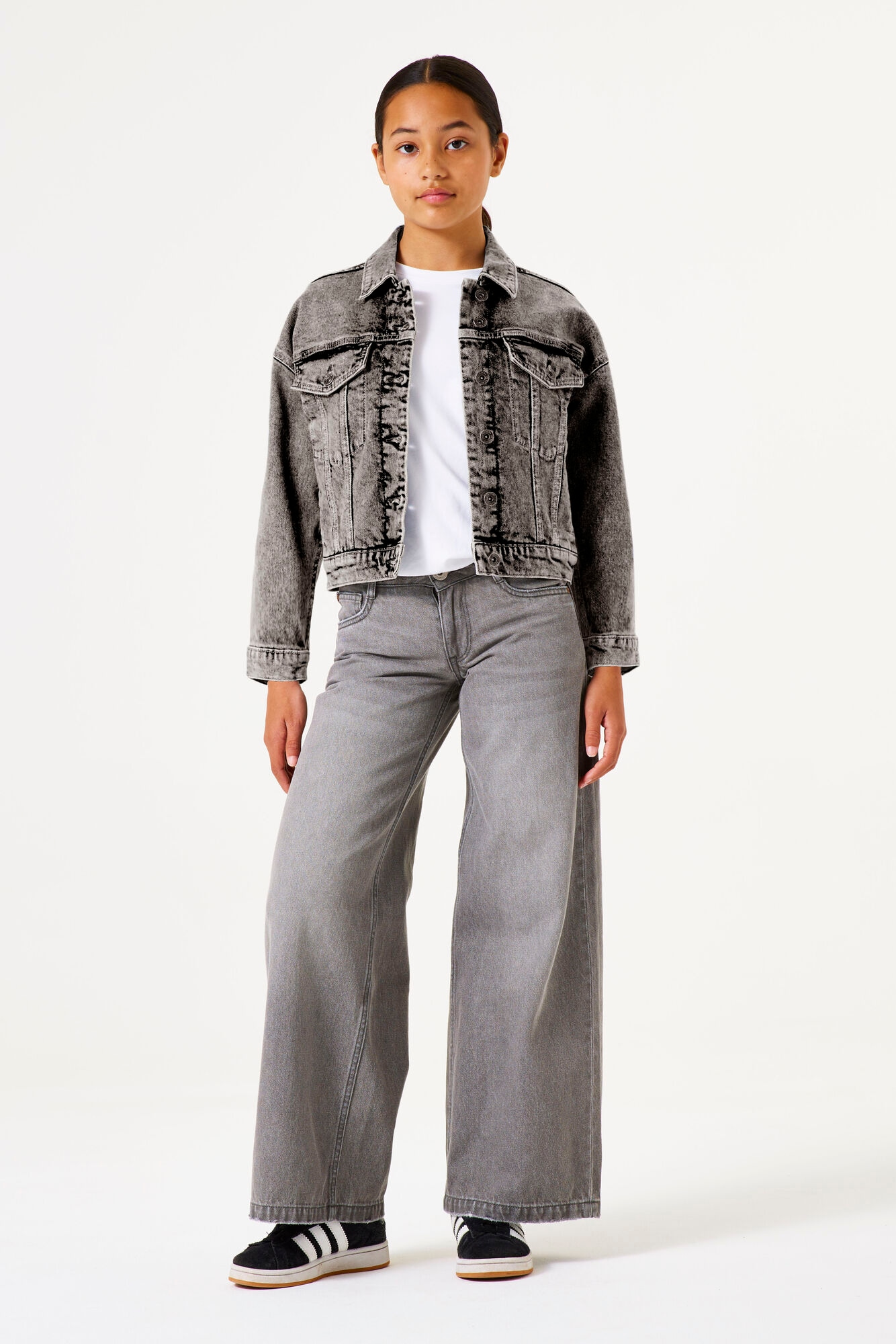 Garcia Jeansjacke ohne Kapuze mit Stretch und Knopfleiste