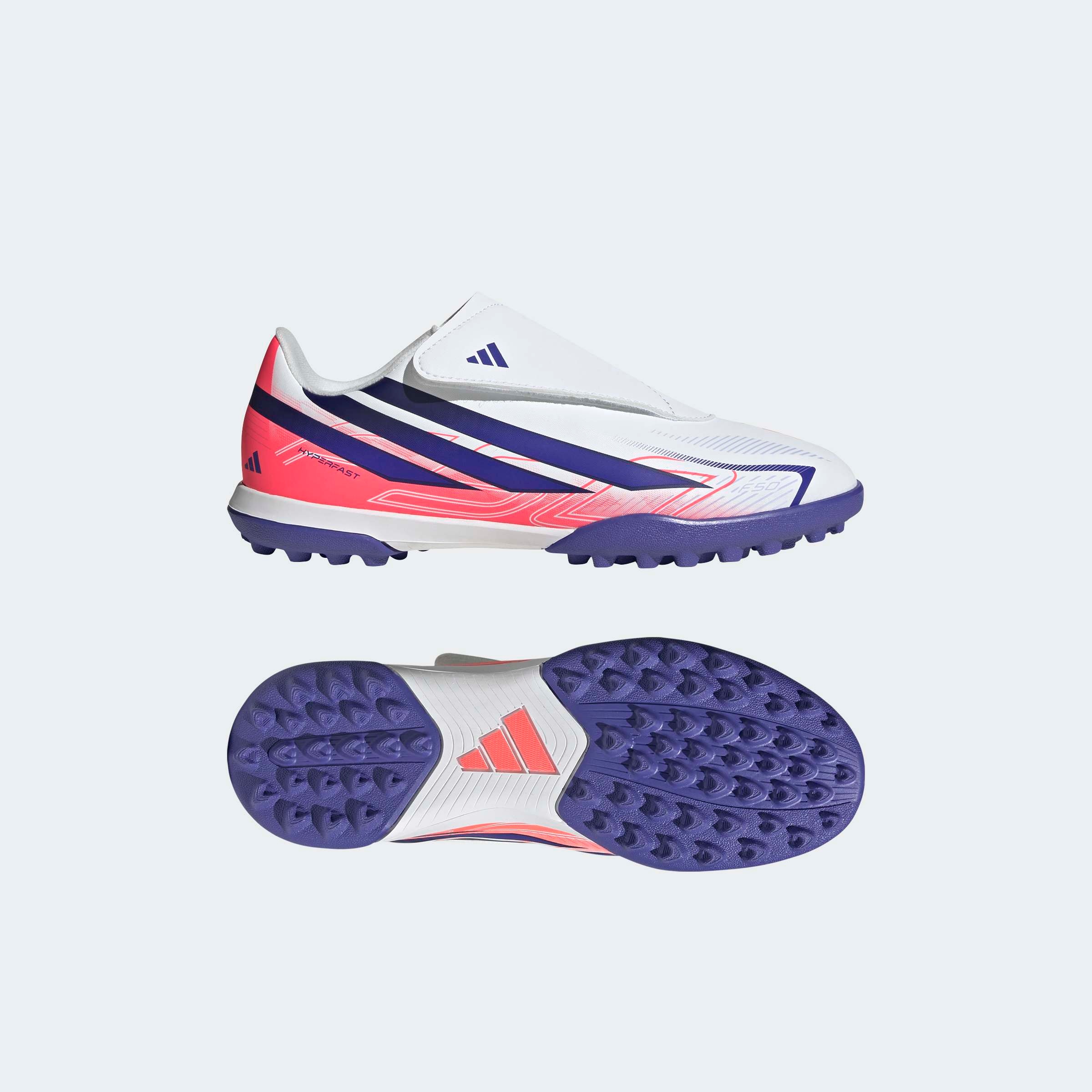 adidas Performance Fussballschuh »F50 HYPERFAST CLUB KIDS , HYBRIDRASEN, KLETTVERSCHLUSS«  für Kinder & Jugendliche