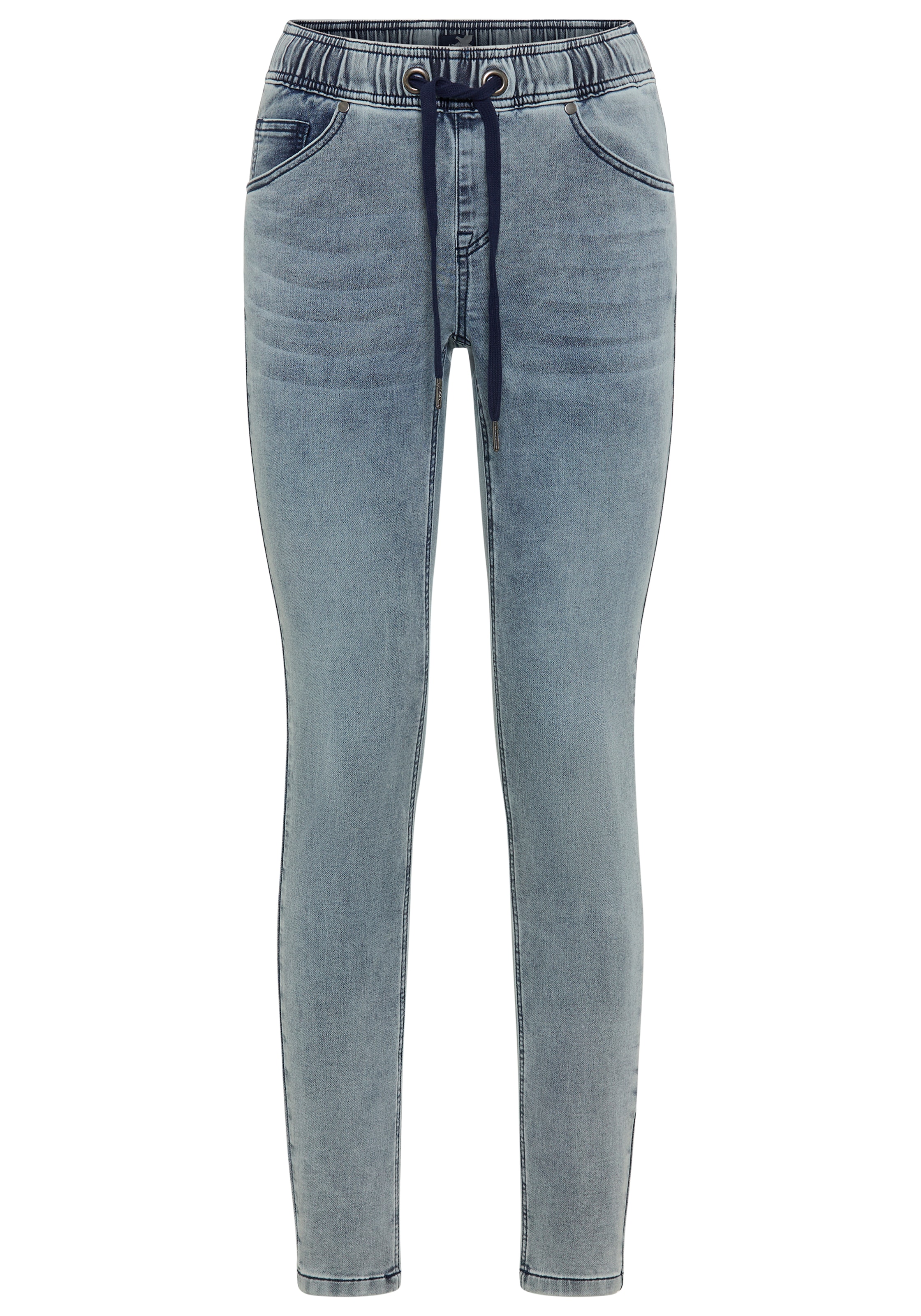 Arizona Jeans stretch weites Bein,  normale Leibhöhe,  knöchellang,  mit Used-Waschung