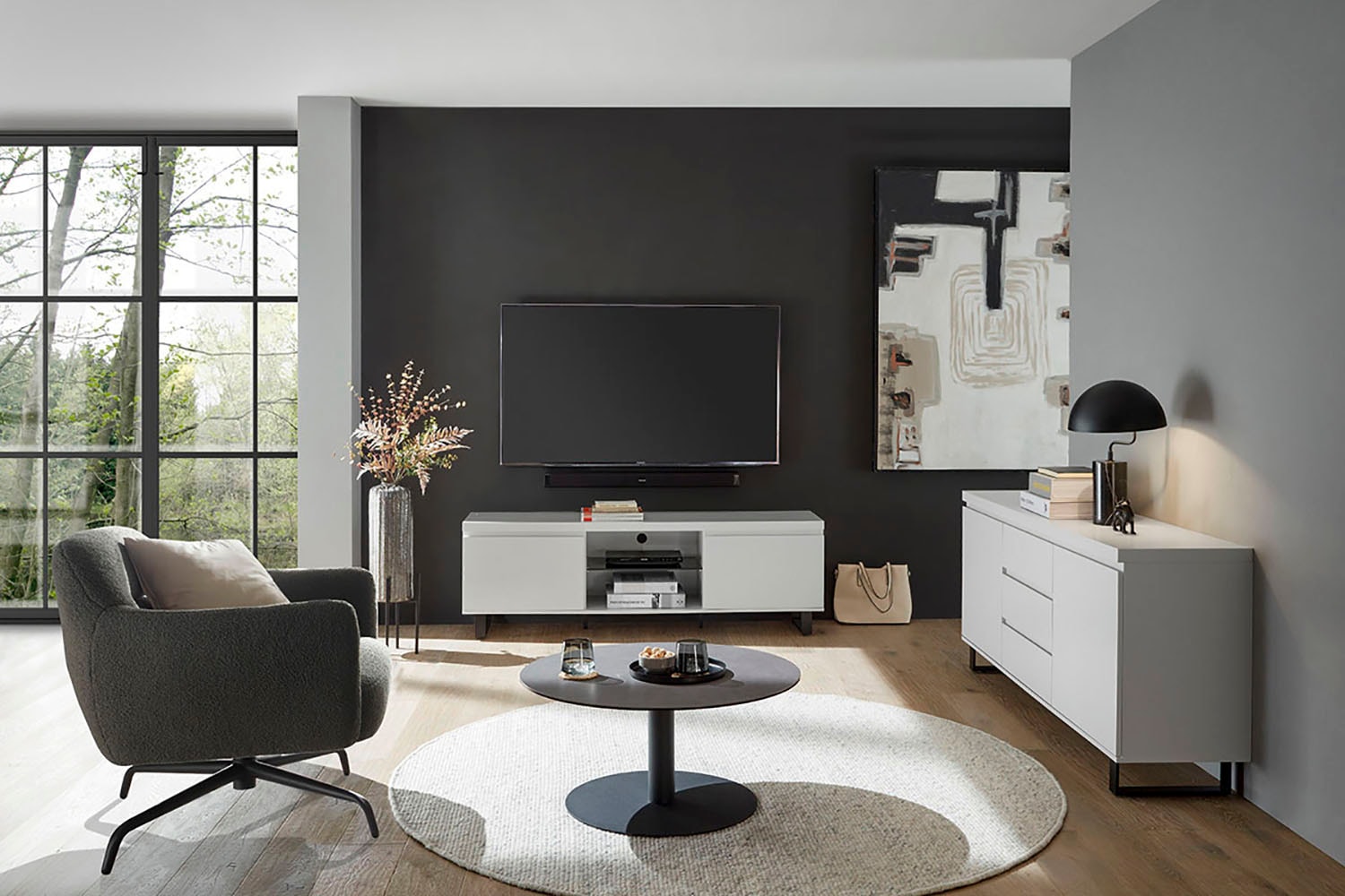 MCA furniture Lowboard »AUSTIN Lowboard« Türen mit Dämpfung