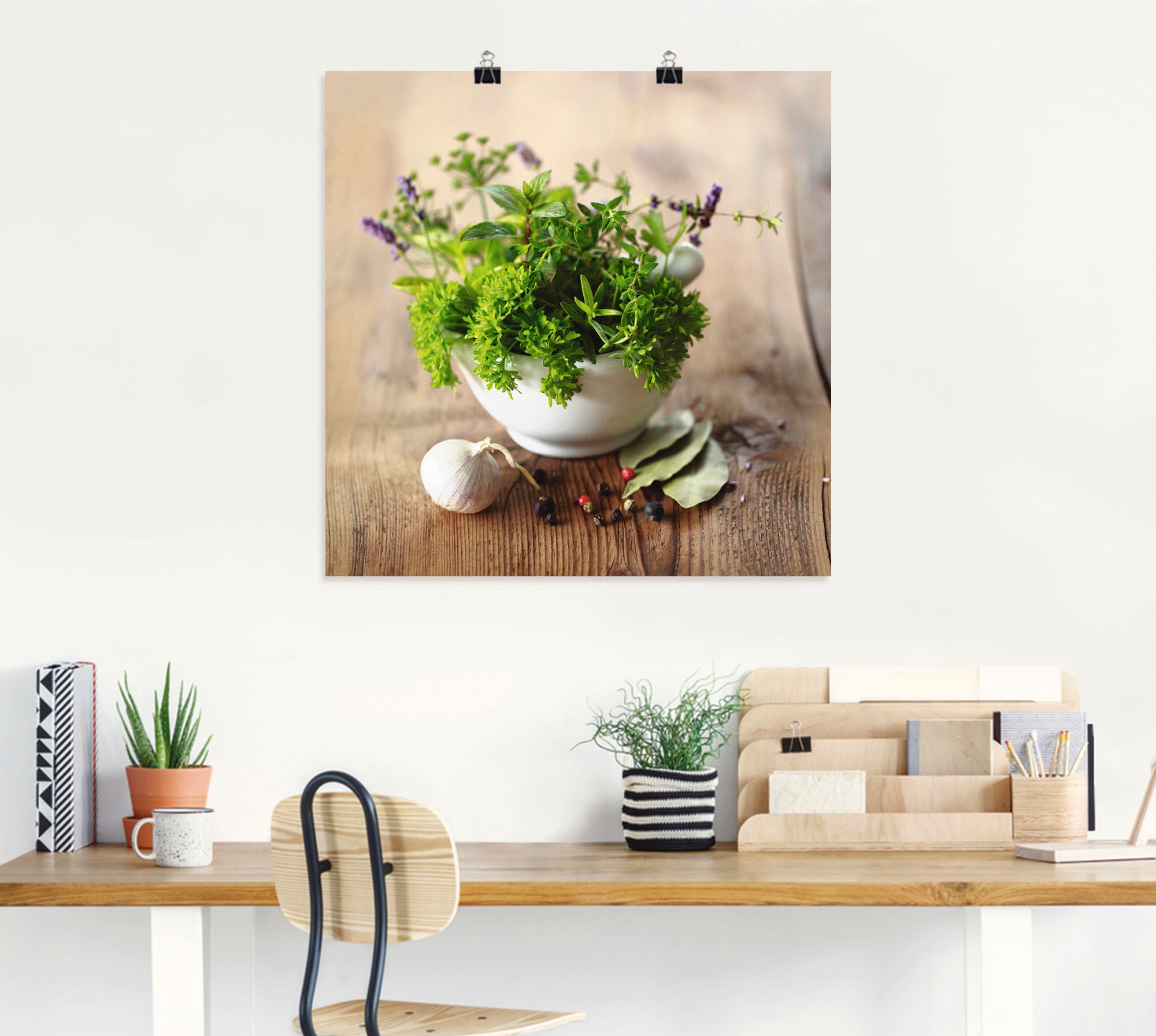Artland Fresque murale »Verschiedene Kräuter - Küche« 1 cuis tlg. als Alubild, Leinwandbild, Poster in verschied. Grössen