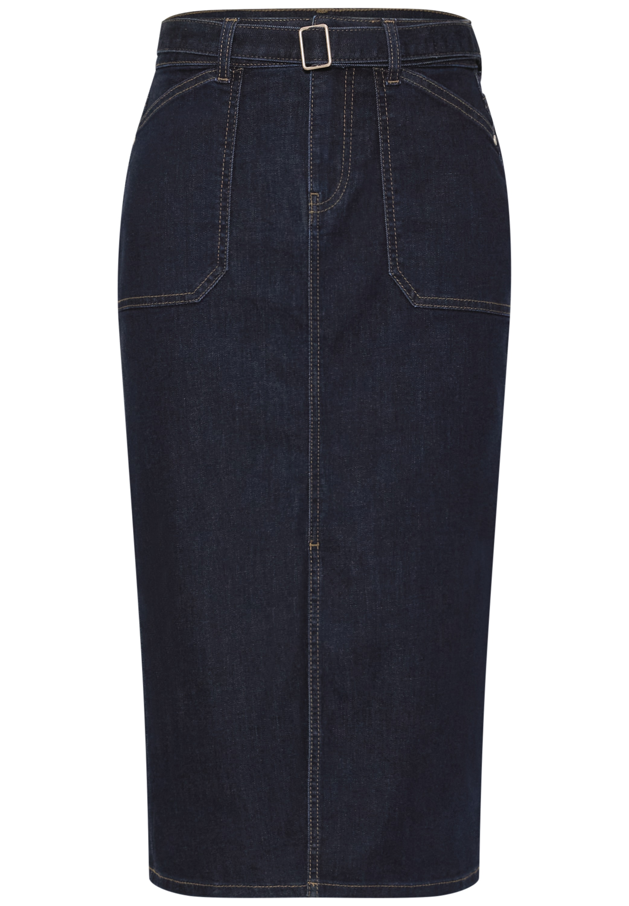 STREET ONE Jupe midi jupe en jean avec ceinture / longueur mollets