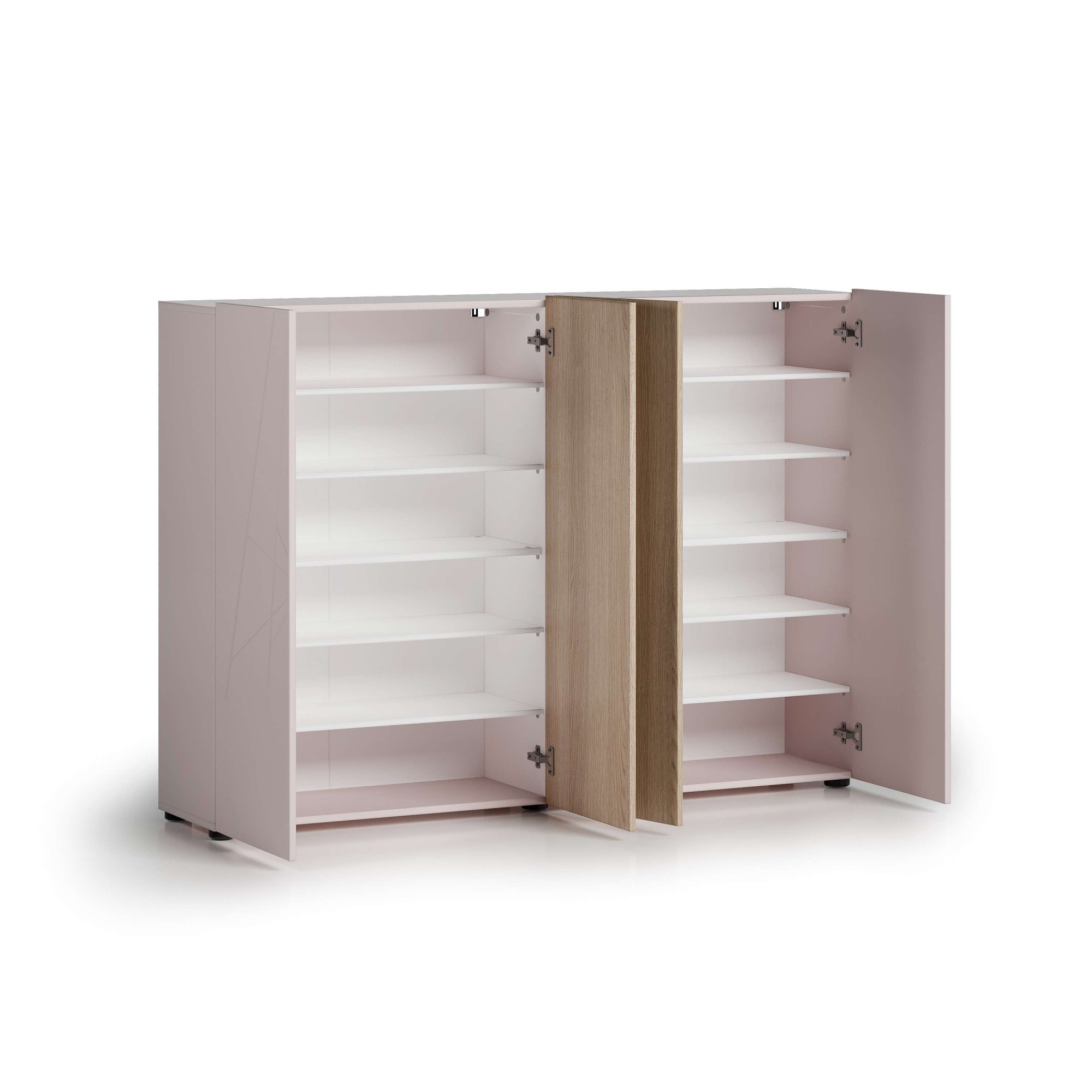 Home affaire Schuhschrank »LADY, Schuhkommode,Schuhmöbel,Schuhablage,Schuhregal« 10 Einlegeböden,12 Fächer,ca. 36 Paar Schuhe-Masse: B/T/H:160x34x115 cm