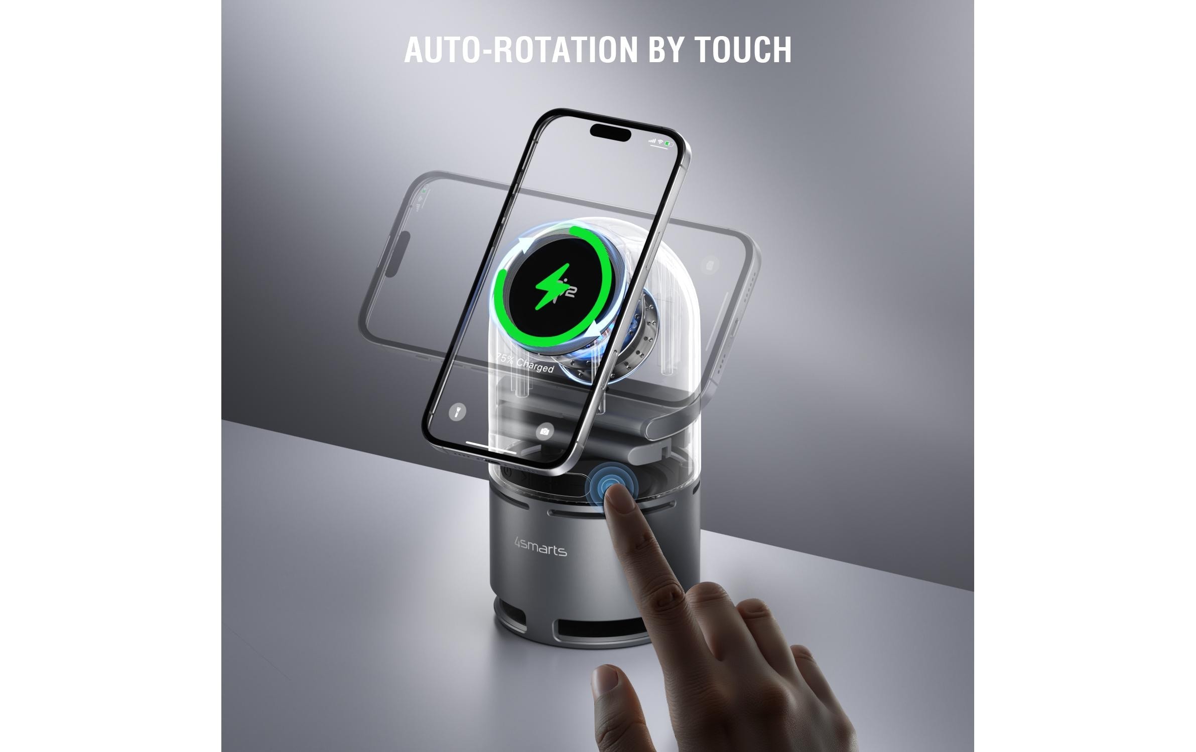 4smarts Chargeur sans fil »3-in-1 ChargeBot Sound«