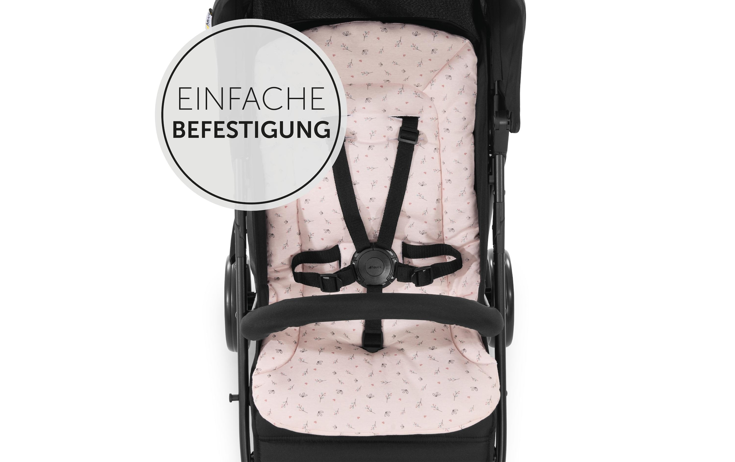Hauck Housse de siège pour enfant »Seat Liner, Flowers Rose« également adapté aux poussettes