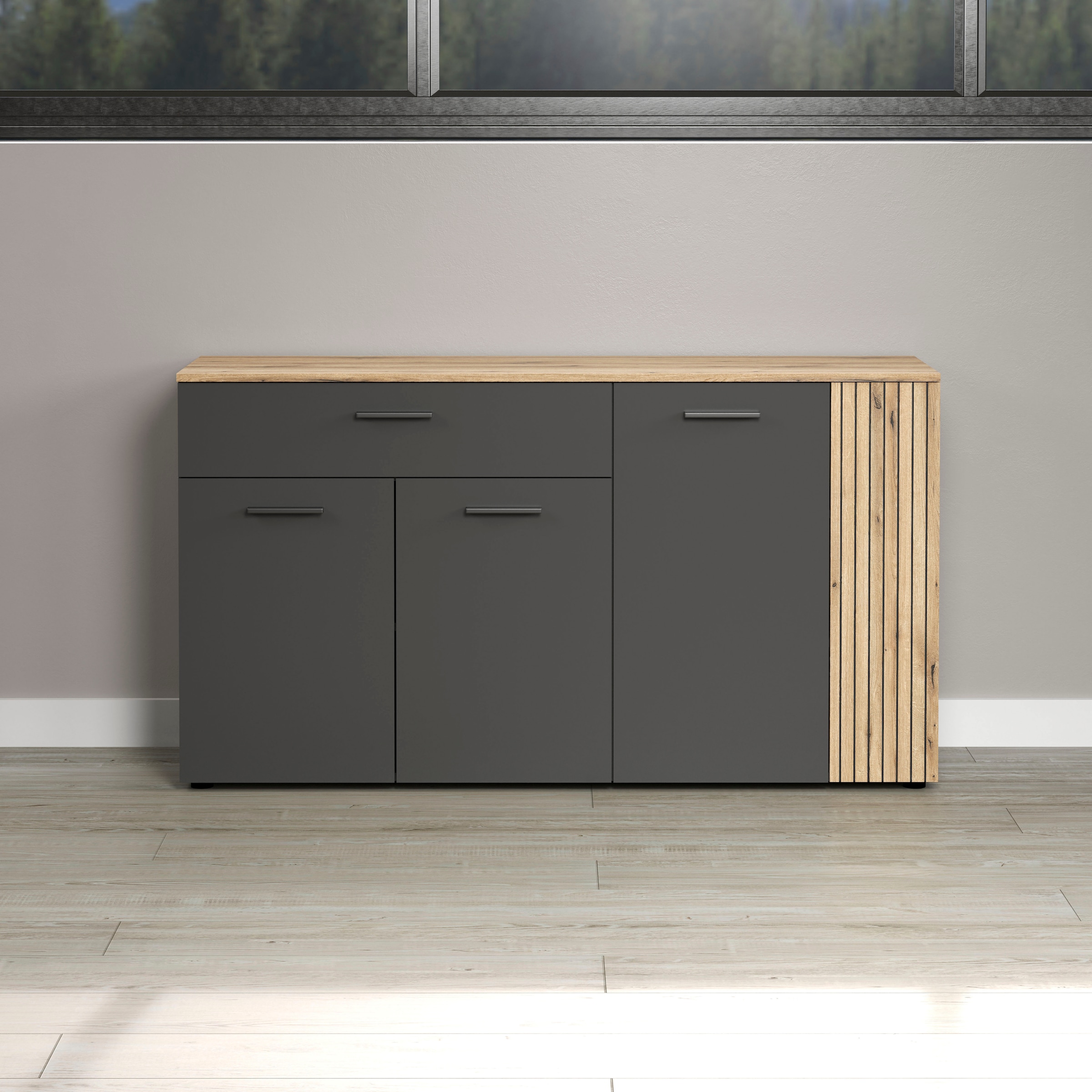 Home affaire Buffet »Estepona« 1 cuis tlg. commode, aspect panneau acoustique ; largeur 150 cm