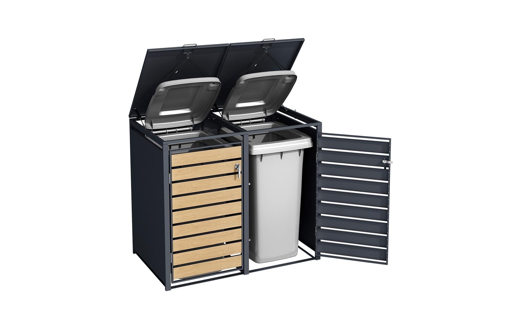   Mülltonnenbox »Contini 2-Türig Anthrazit«
