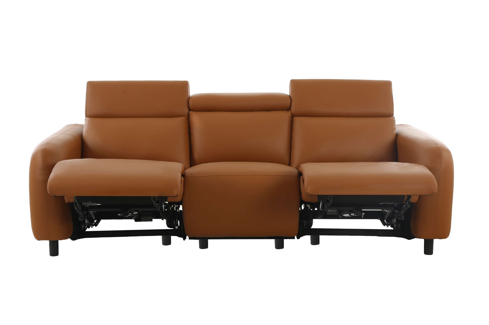 Home affaire 3-places »SKAANE Lederoptik, 229 cm, manuelle-u. elektrische Relaxfunktion« Relax-Funktion in 2 Sitzen, Kopfteilverstellung, Federkernpolsterung