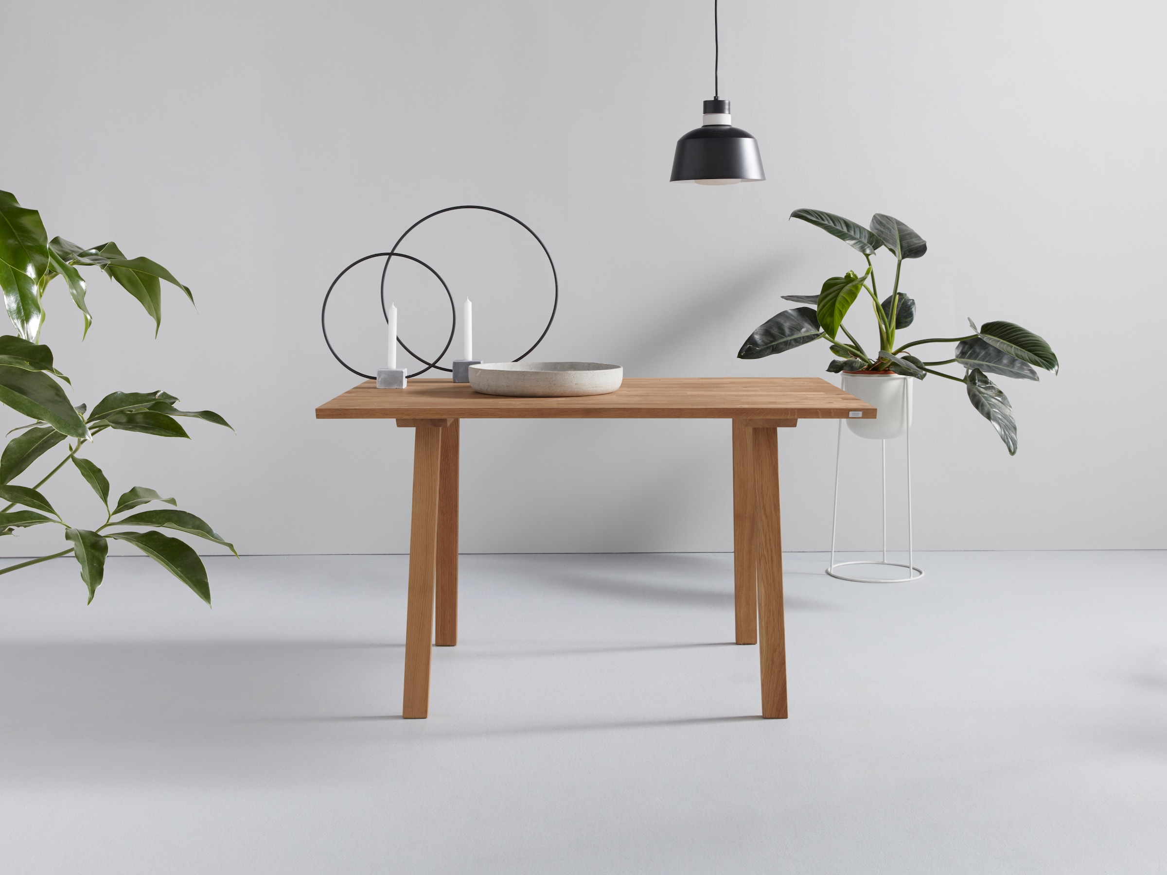 GOODproduct Table de salle à manger »Alessja« Largeur 130 ou 150 cm, chêne massif traité à l'huile bio vegan