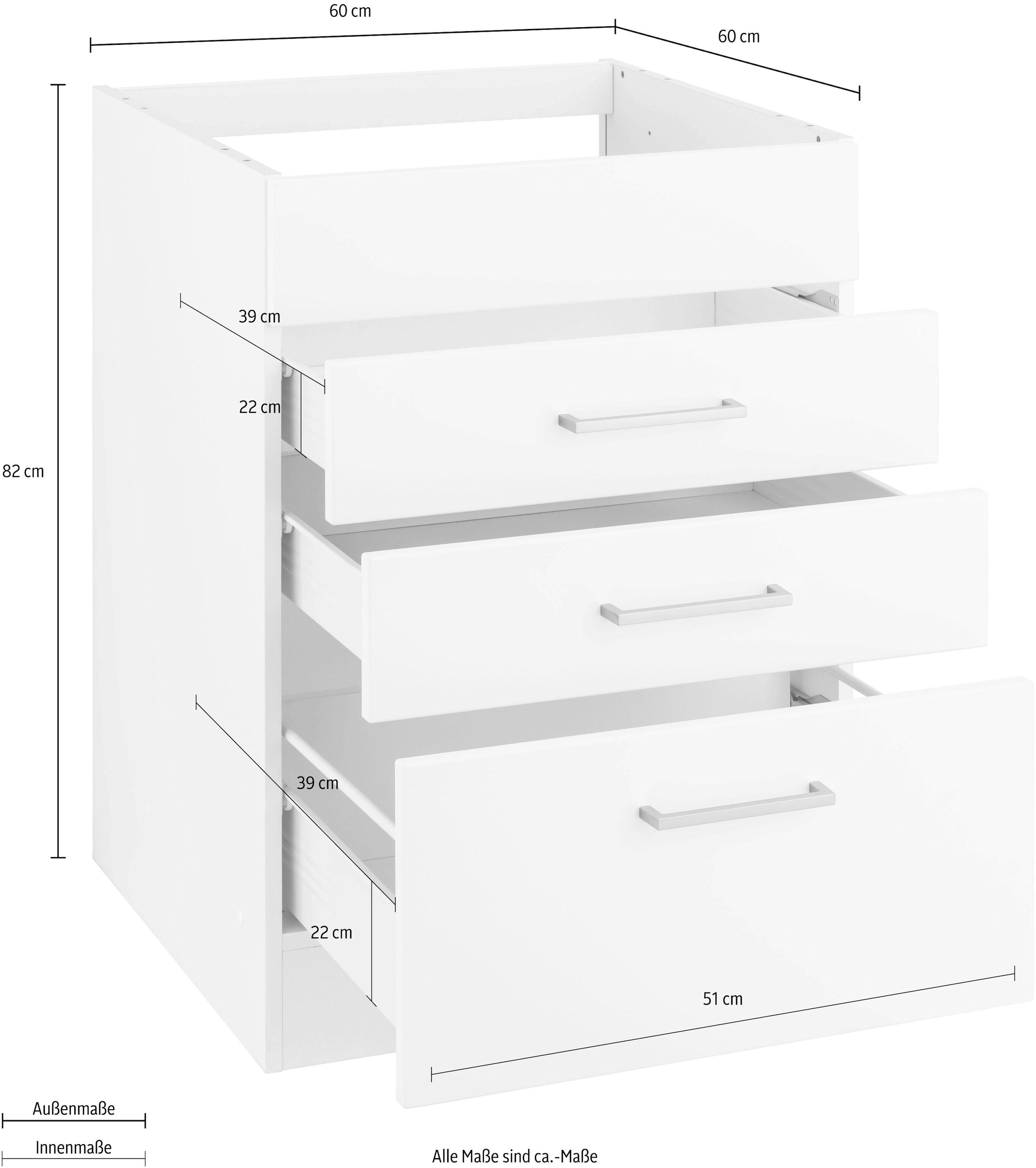 KOCHSTATION Armoire d'encastrement pour table de cuisson »KS-Visby«
