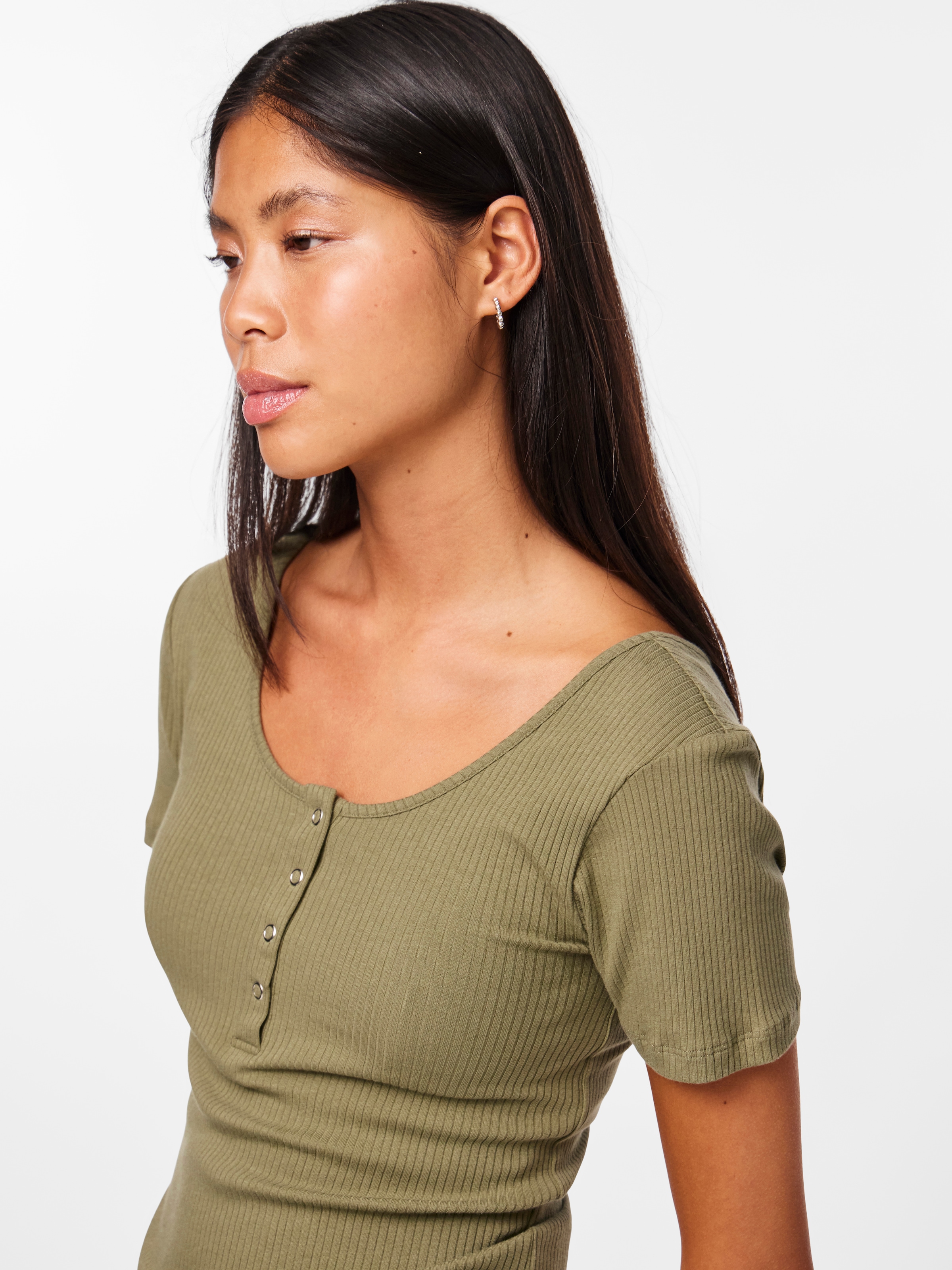 pieces T-shirt à manches courtes »PCKITTE SS TOP NOOS BC« Baumwollmischung, slim fit