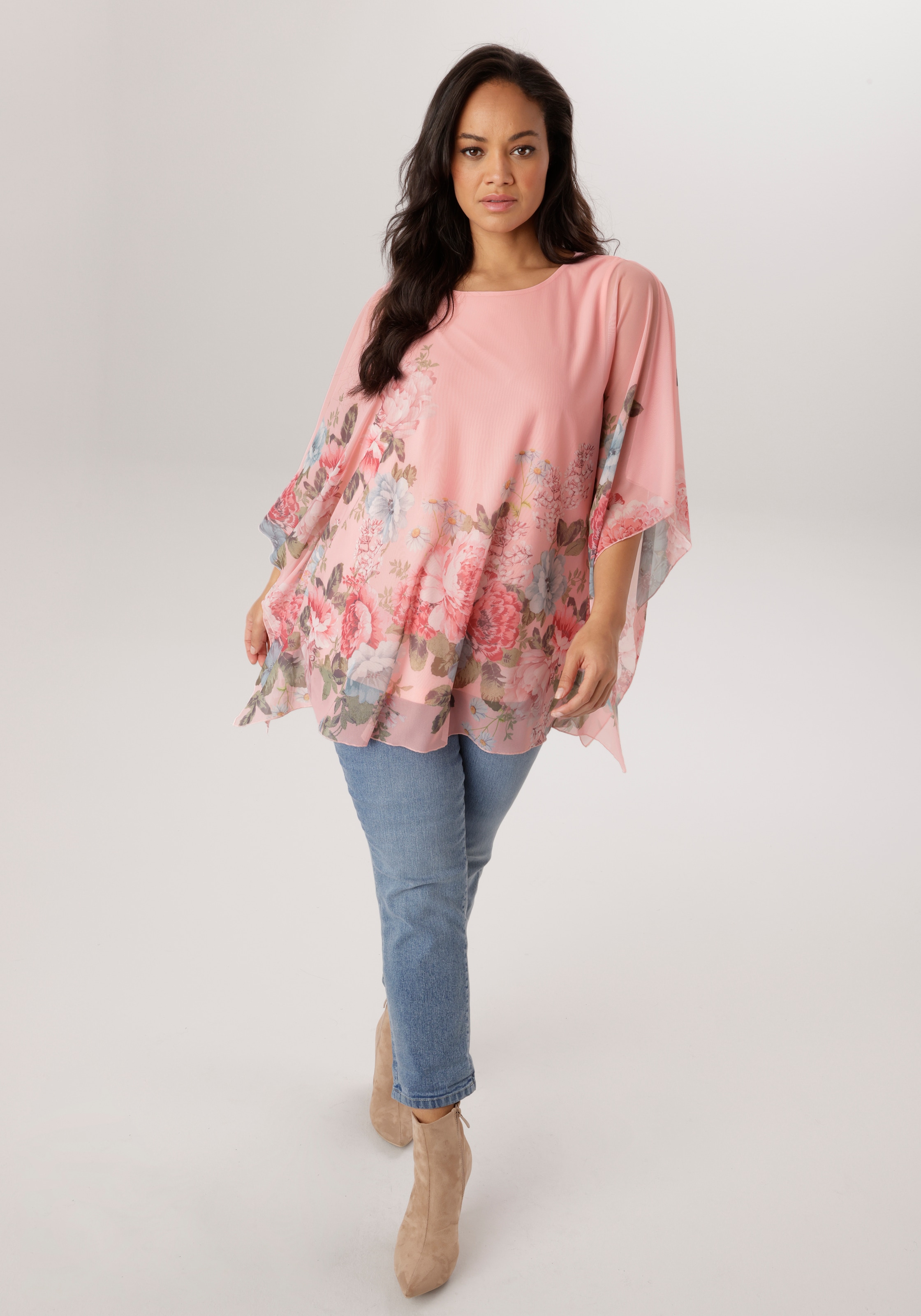 Aniston PLUS Blusenshirt sanft fallende Meshqualität - NEUE KOLLKTION