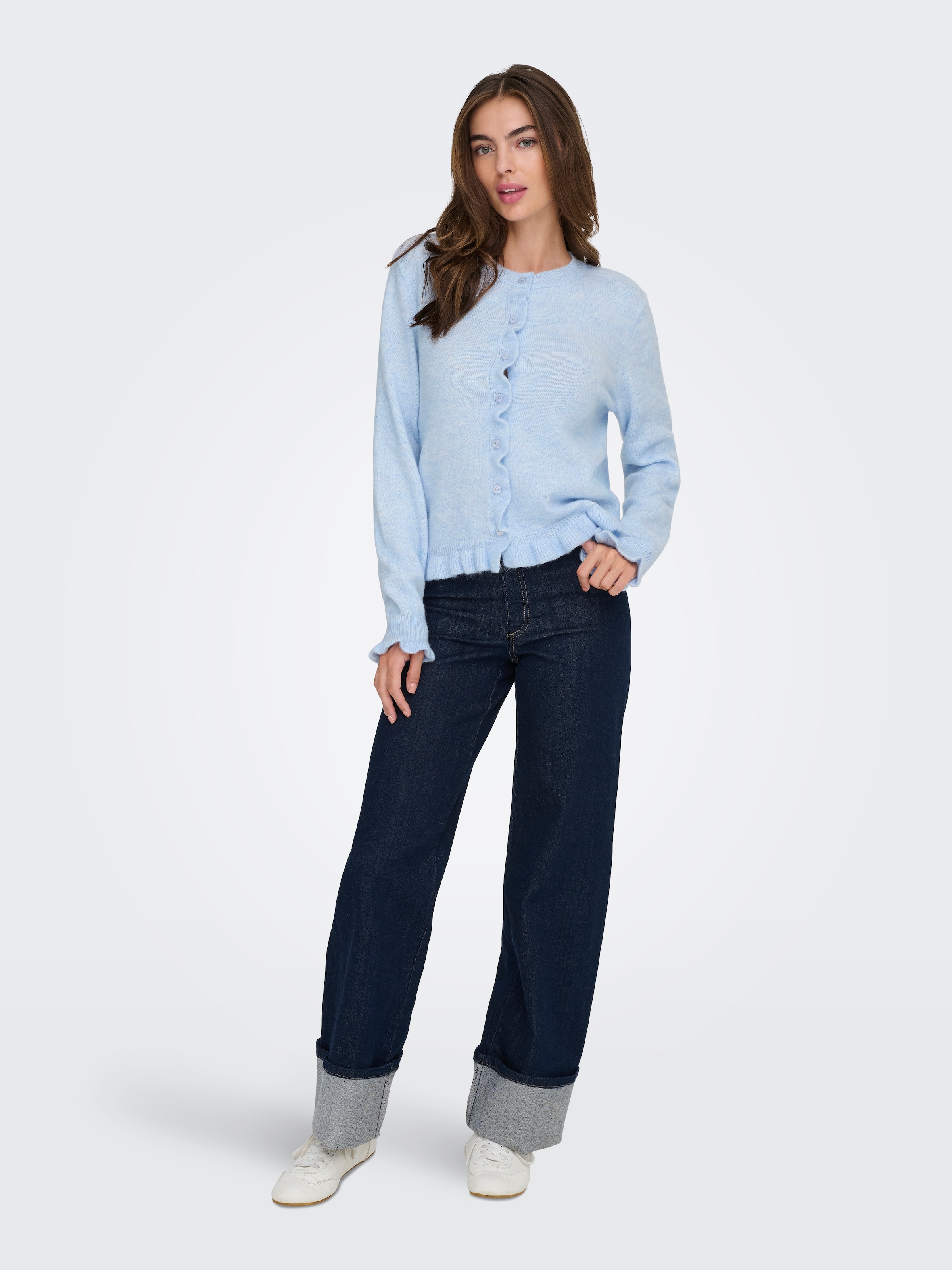 JDY Veste en tricot »JDYLETTY L/S ON FRILL CARDIGAN KNT NOOS«