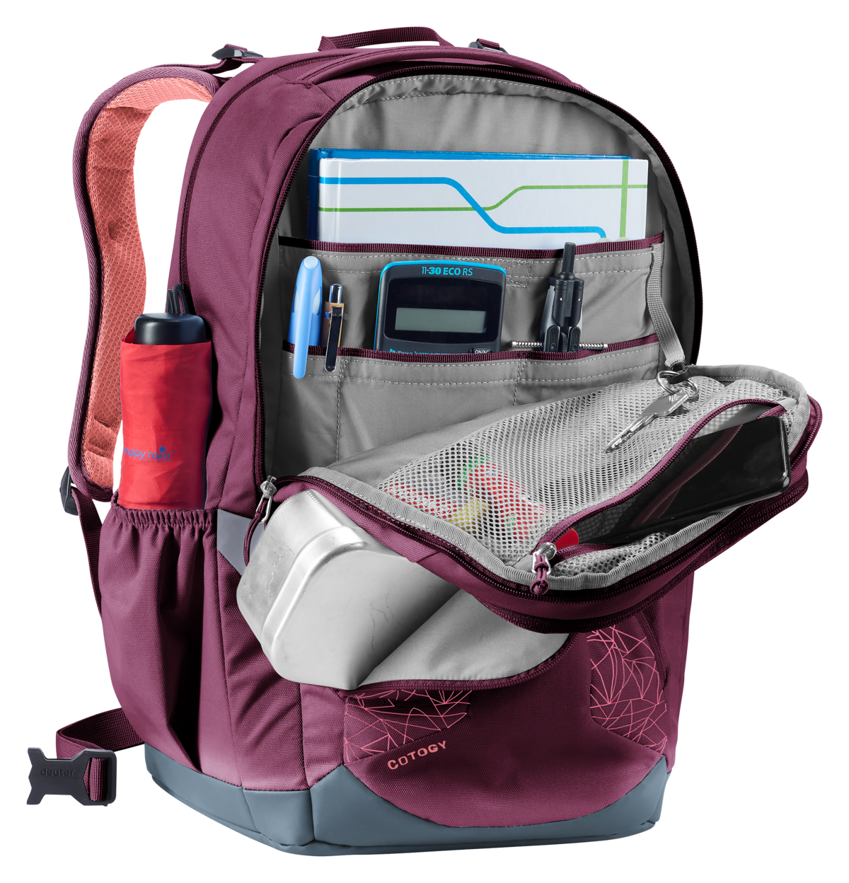 deuter Sac à dos scolaire »COTOGY« mit vielseitigen Organisationstaschen, 28 Liter Volumen