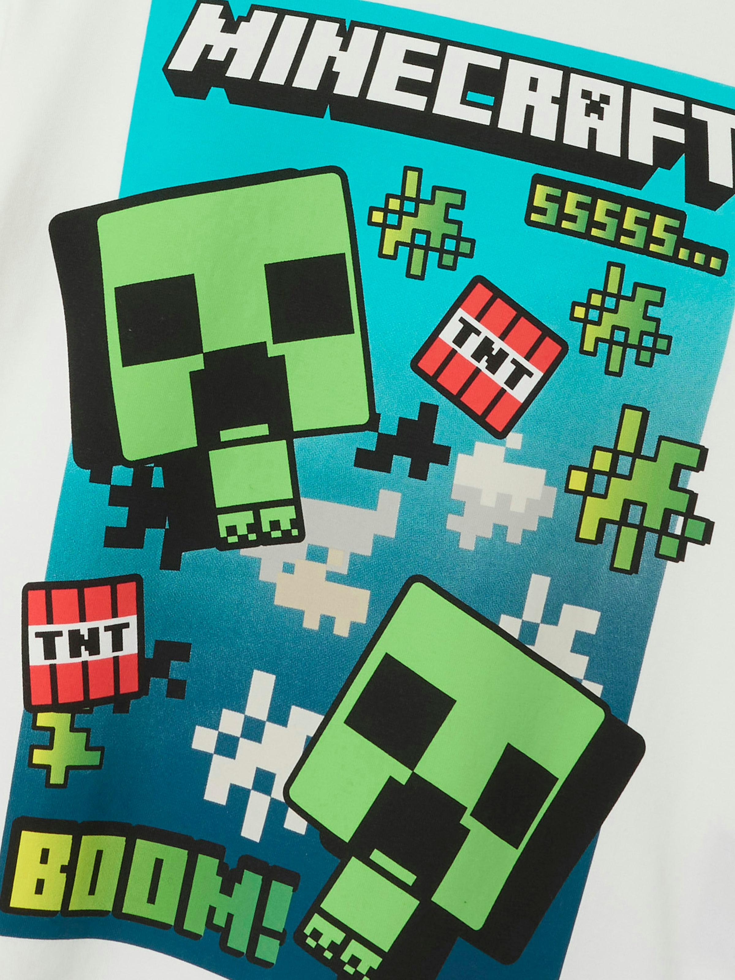 Name It T-shirt »NKMMUS für Jungen mit Minecraft-Print und elastischem Bund« regular fit, Jersey, Rundhals, Print