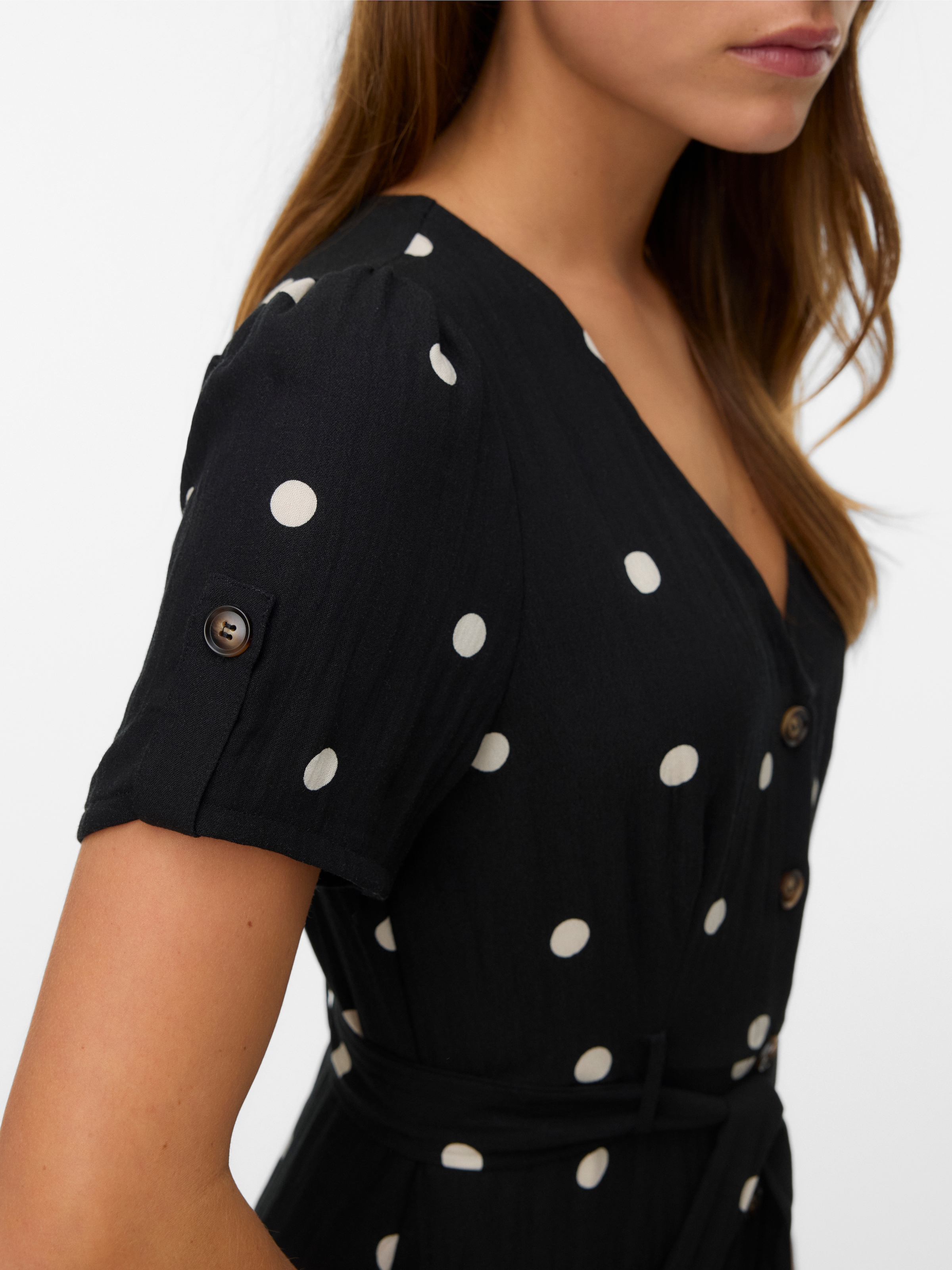 Vero Moda Robe d'été »VMJOAN S/S 7/8 SHIRT DRESS WVN BTQ« Viskosemischung