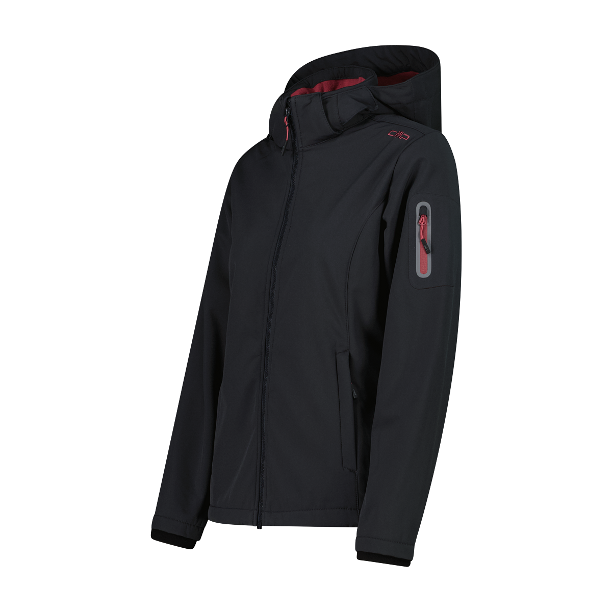 CMP Softshelljacke »WOMAN JACKET ZIP HOOD« 1 Stk. tlg. Wärmend & wind- & wasserabweisend, Übergangsjacke