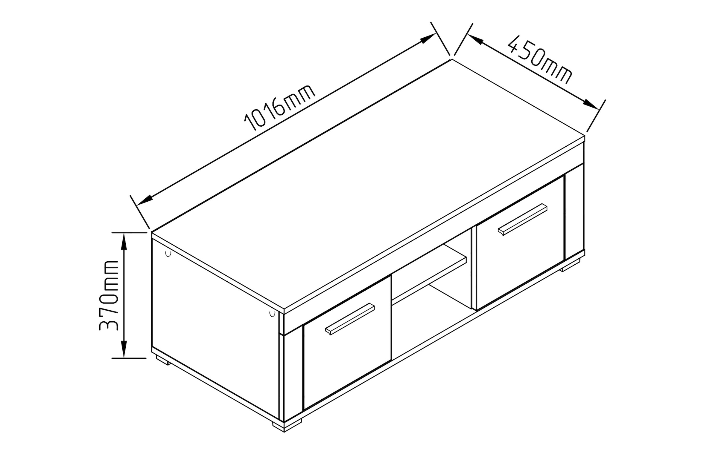 VCM Table basse »Usilo L 102 x 45 cm«