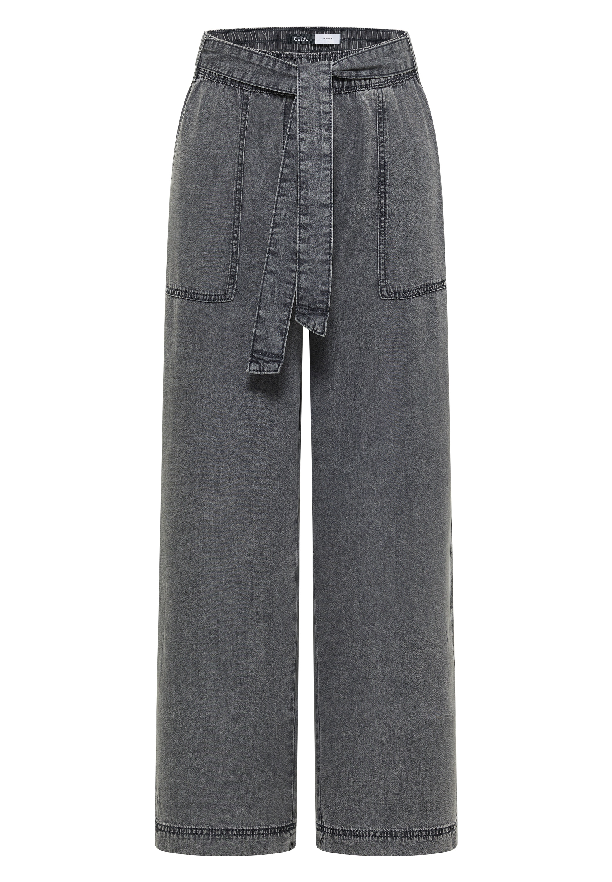 Cecil Pantalon en tissu »Style Neele«  ceinture élastique, jambe large, avec ceinture à nouer