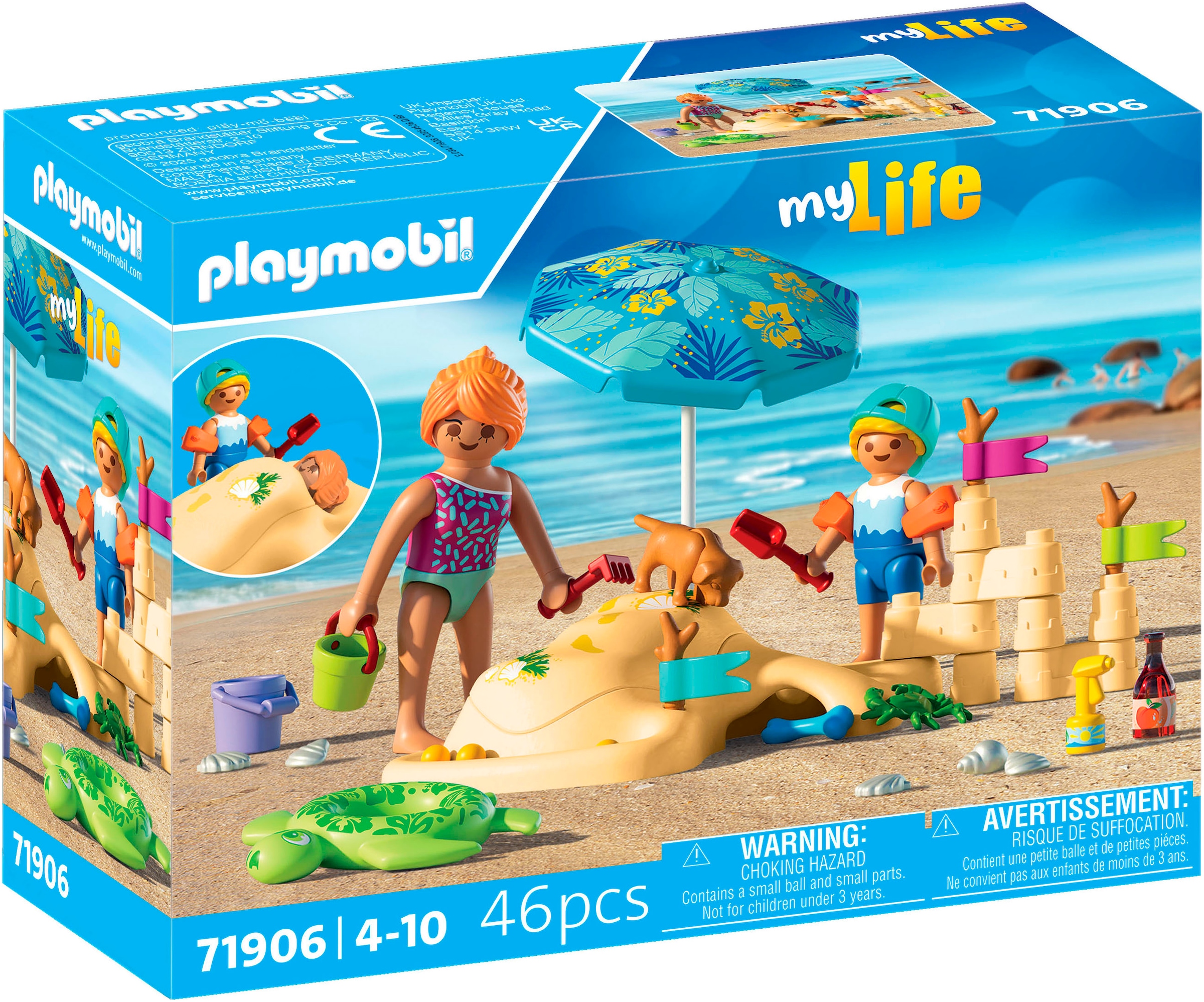 Playmobil® Konstruktions-Spielset »Familienspass am Strand (71906), My Life« Made in Europe