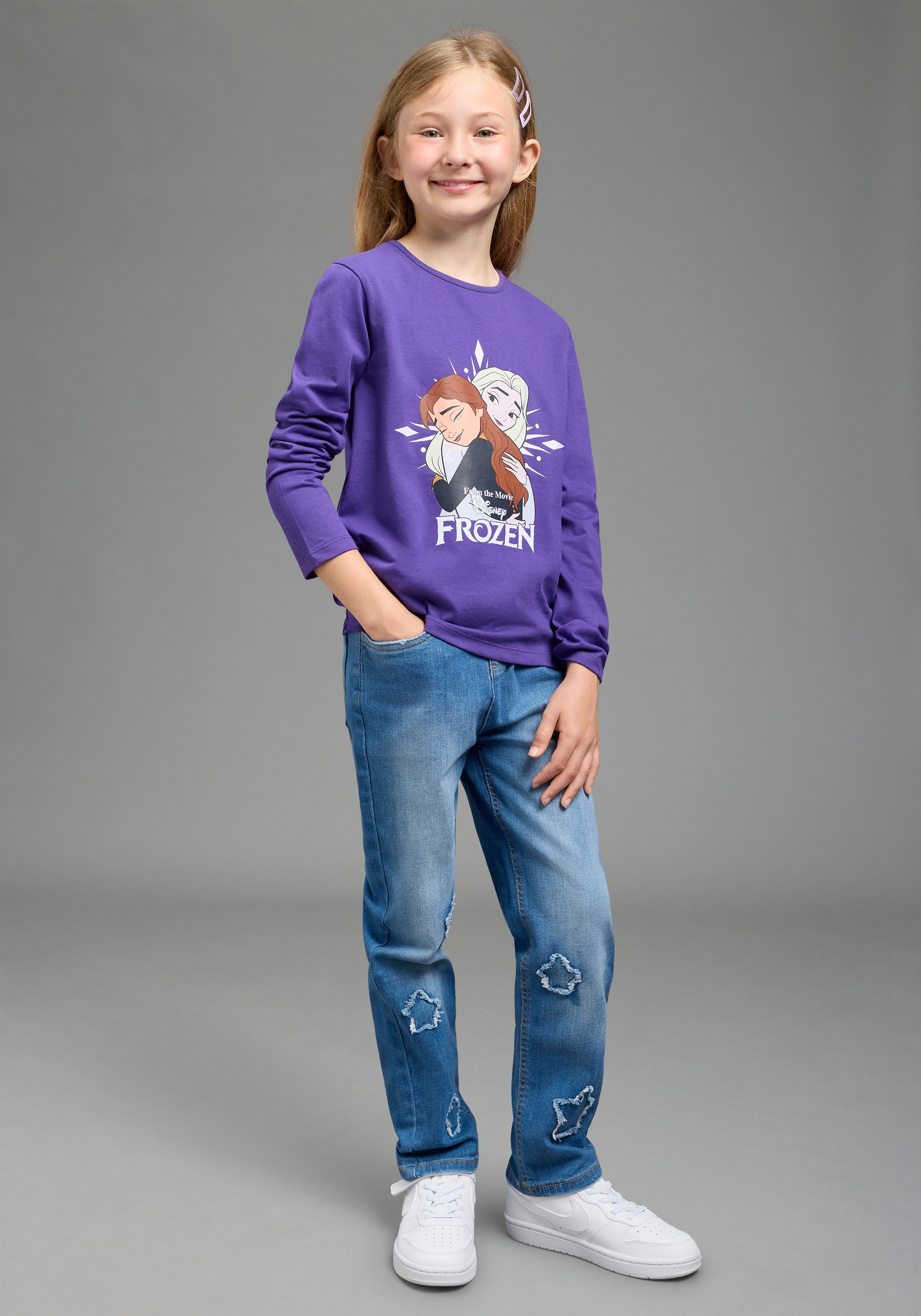 KIDSWORLD Langarmshirt »FROZEN Shirt, Disney« Disney-Shirt in Basic-Passform, Langarm, bedrucktes Design