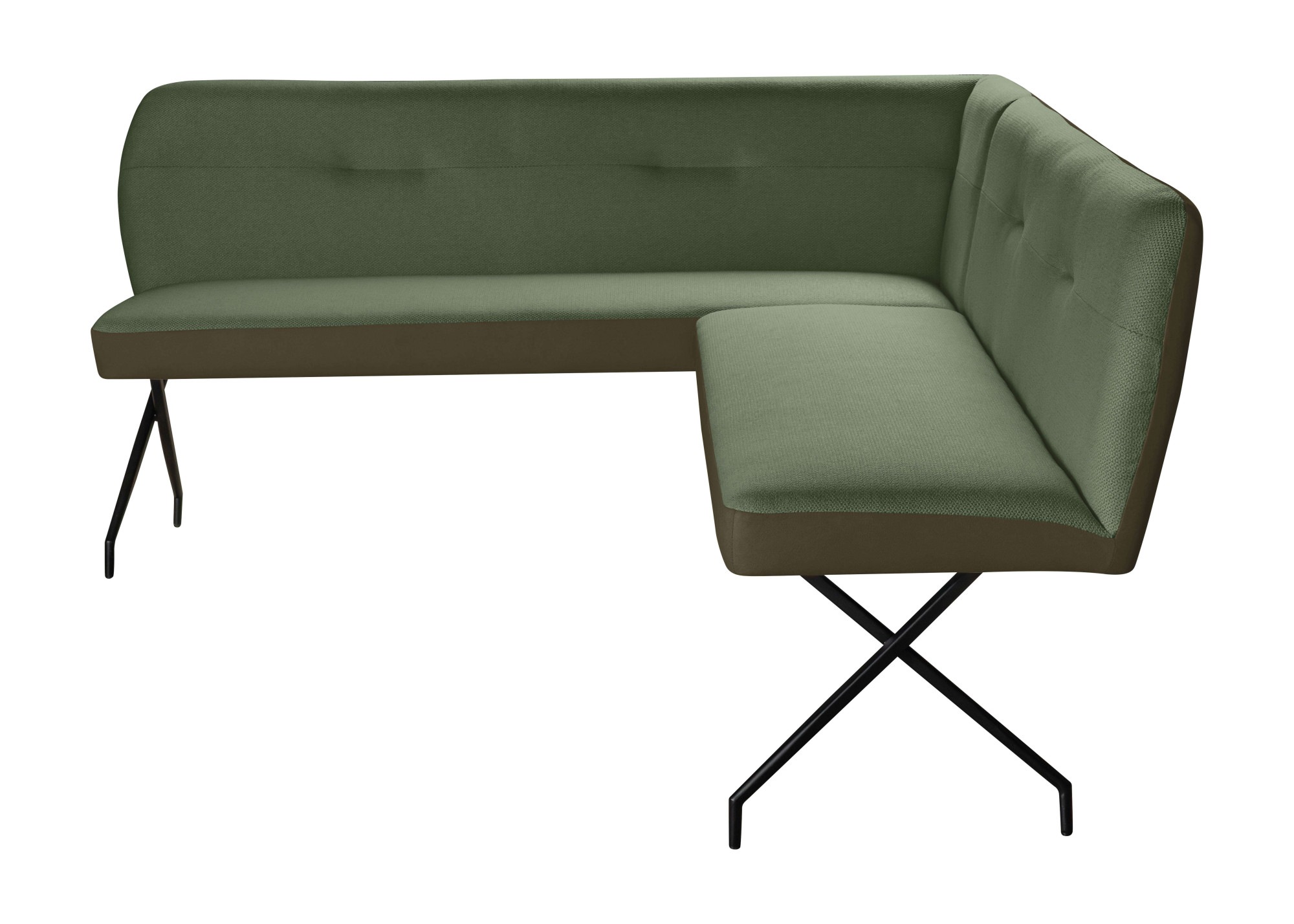GOODproduct Eckbankgruppe »Bruna Essecke, Sitzgruppe, Eckbankgruppe, Küchenbankgruppe« Set, 4tlg, 4 tlg. tlg. Stuhl: 360° drehbar (Rückst.), 2-Stoff-Design. Wellenfederung Eckbank