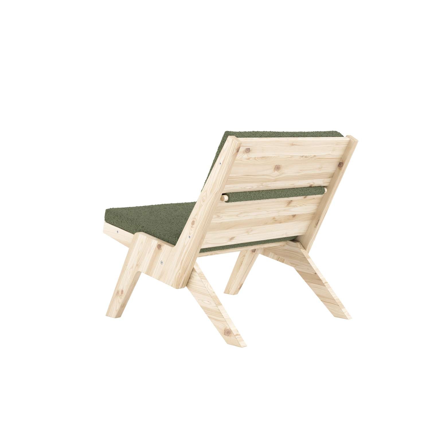 Karup Design Fauteuil lounge »Sway Lounge Chair, ohne Armlehnen, aus FSC®-zertifiziertem Massivholz« Matratze mit Bouclé-Bezug in mehreren Farben, Made in Europe