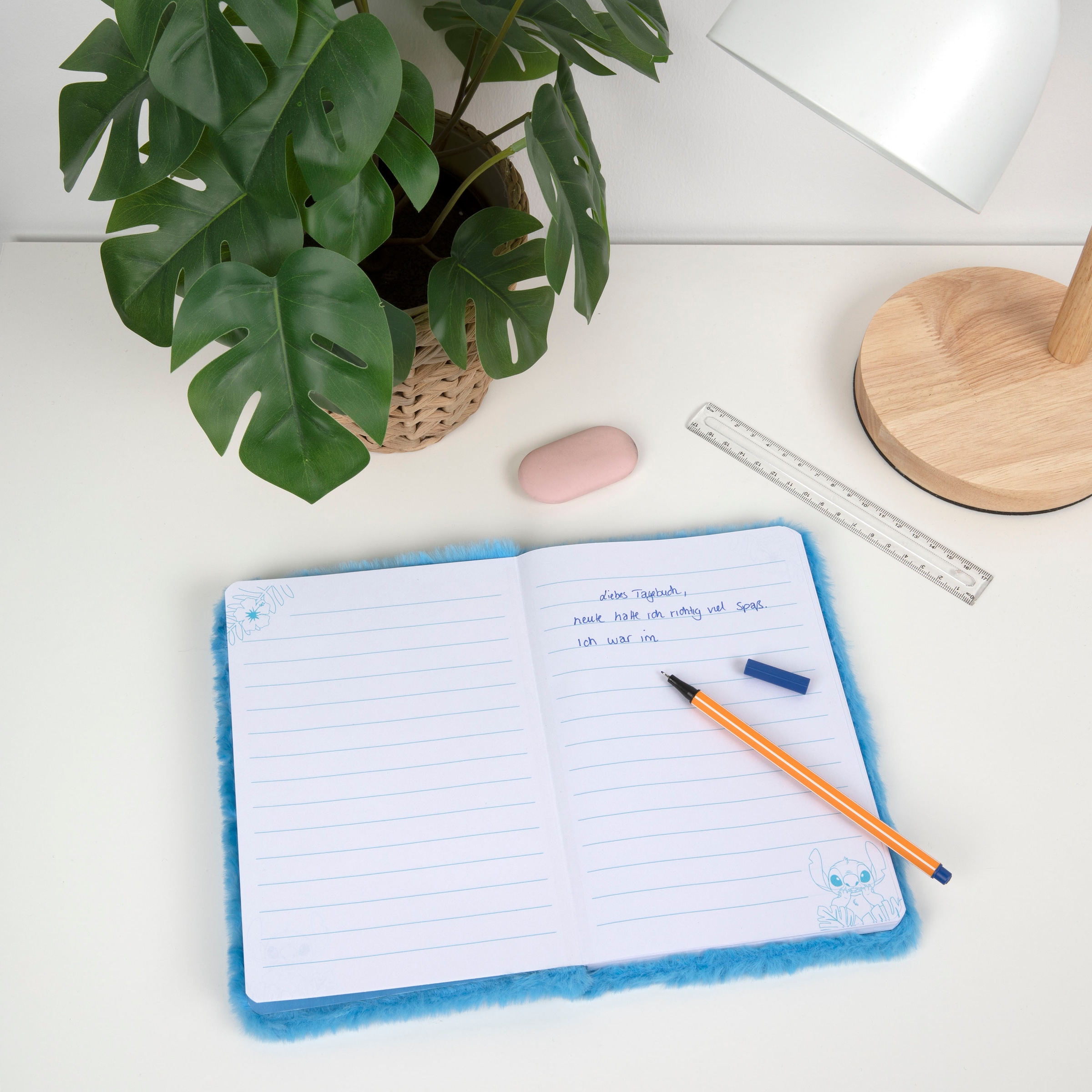 UNDERCOVER Kinderrucksack »Lilo & Stitch Plüsch« Rucksack + Plüsch Schlamperetui + Plüsch Notizbuch A5