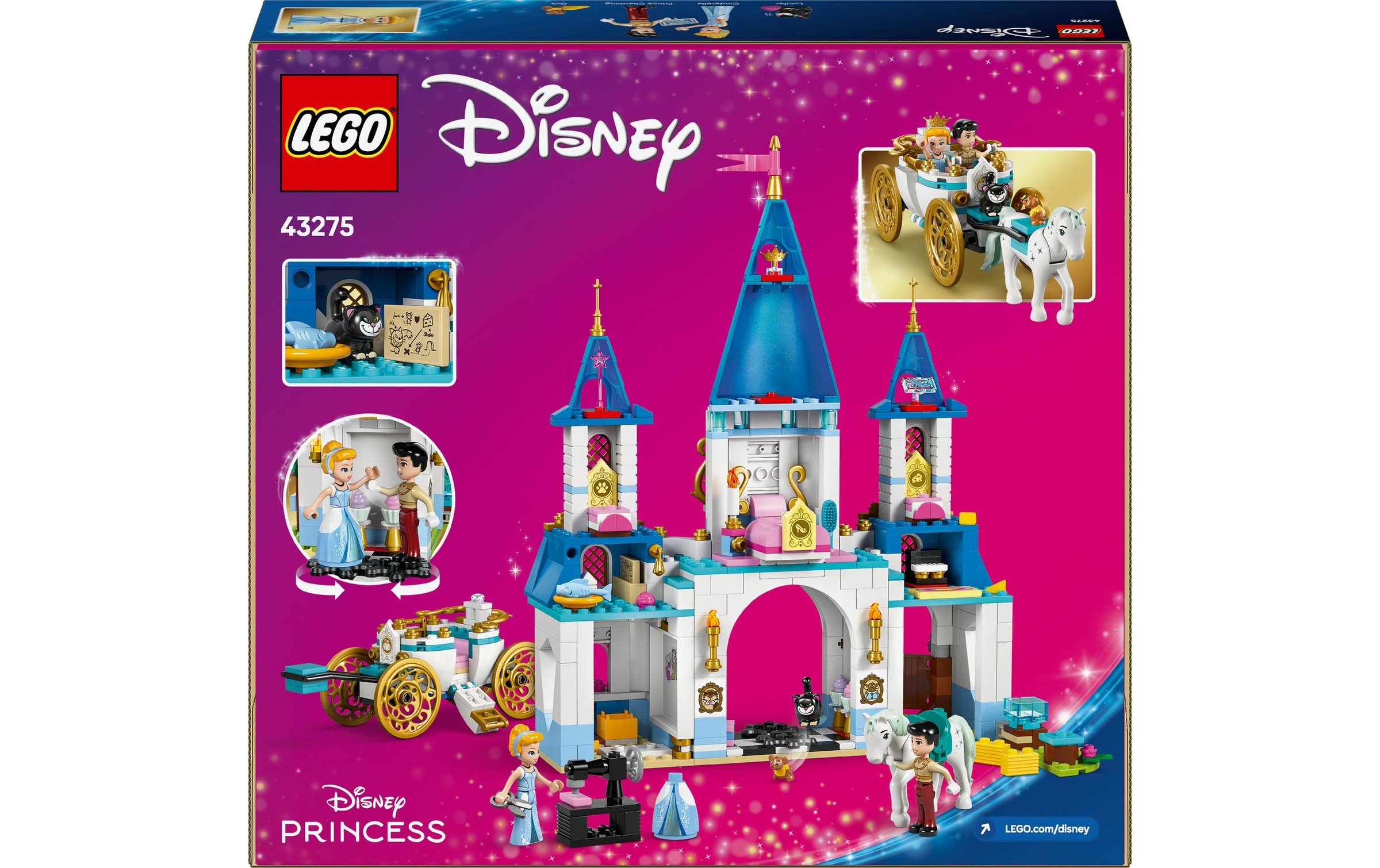 LEGO® Briques de jeu »Disney Princess Cinderellas Schloss und Pferdekutsche 43275«