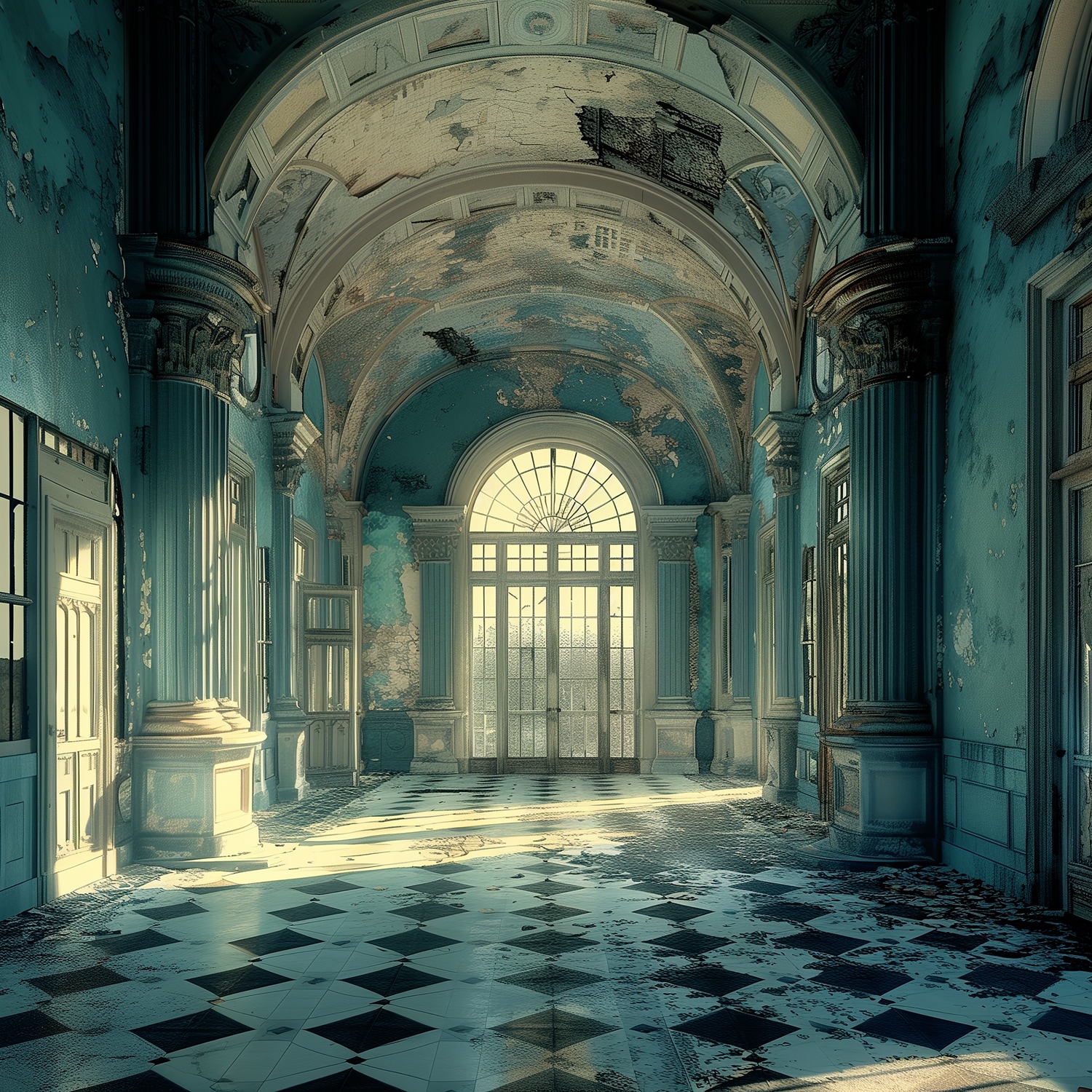 queence Tableau en verre acrylique »Lost Places« Architecture d'intérieur | Art | Bâtiments | Éléments architecturaux | Éléments d'architecture 1 cuis tlg. impression Fine Art de qualité galerie
