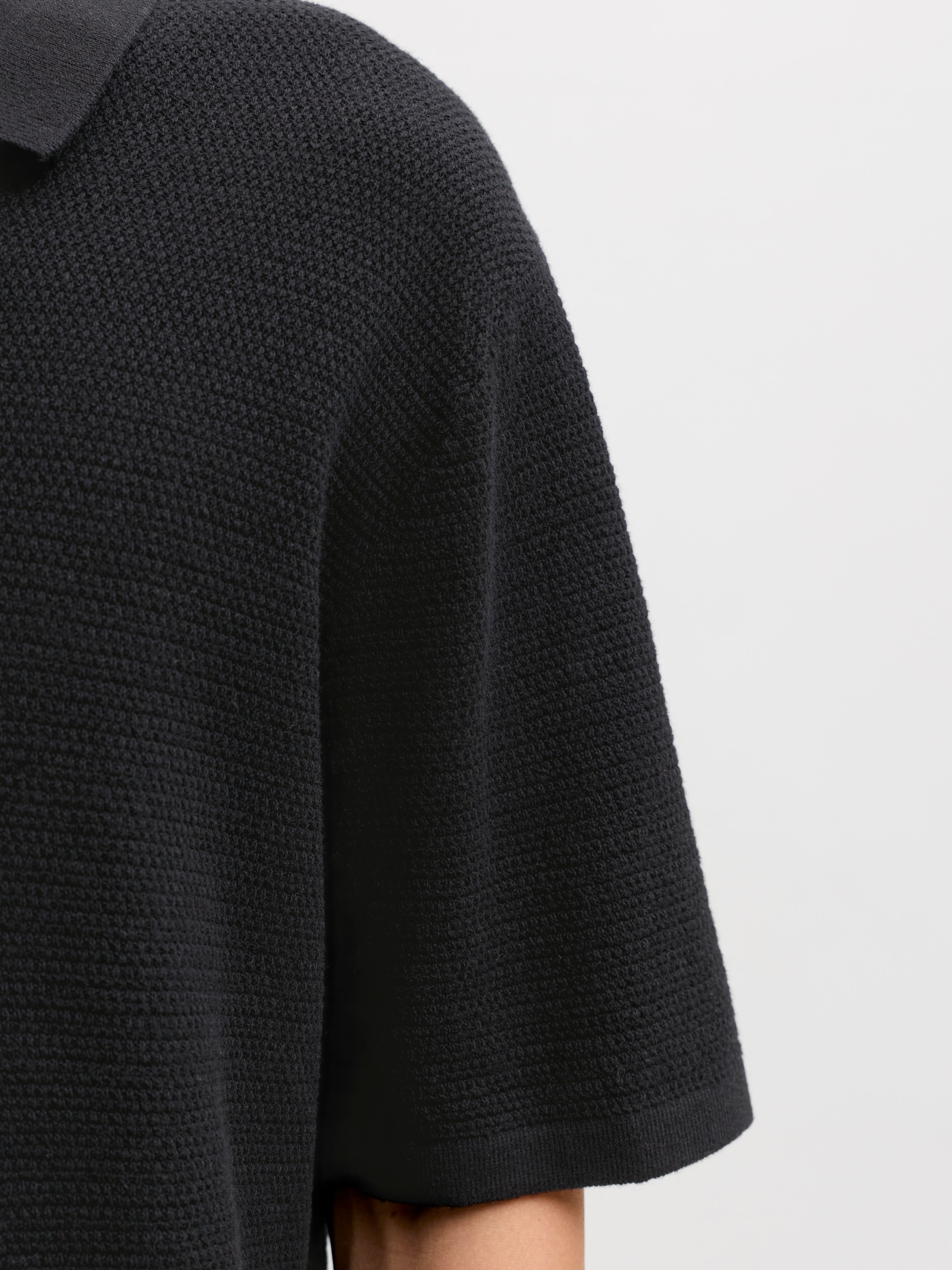 Jack & Jones Pull à manches courtes »JJEGEORGE KNIT POLO SS SN« mit Polo Kragen
