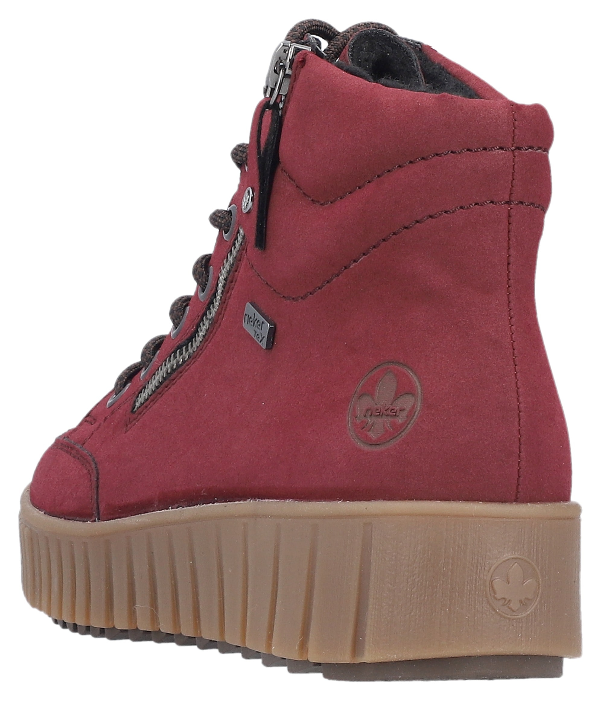 Rieker Bottes d'hiver  bottine à plateau, boots à lacets avec doublure chaude et équipement TEX