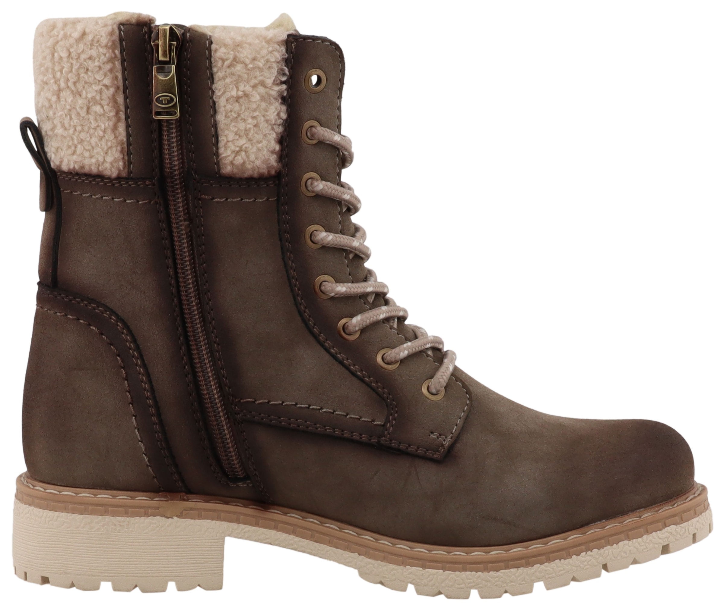 TOM TAILOR Winterboots  Workerboots, Hiking Boot mit Blockabsatz