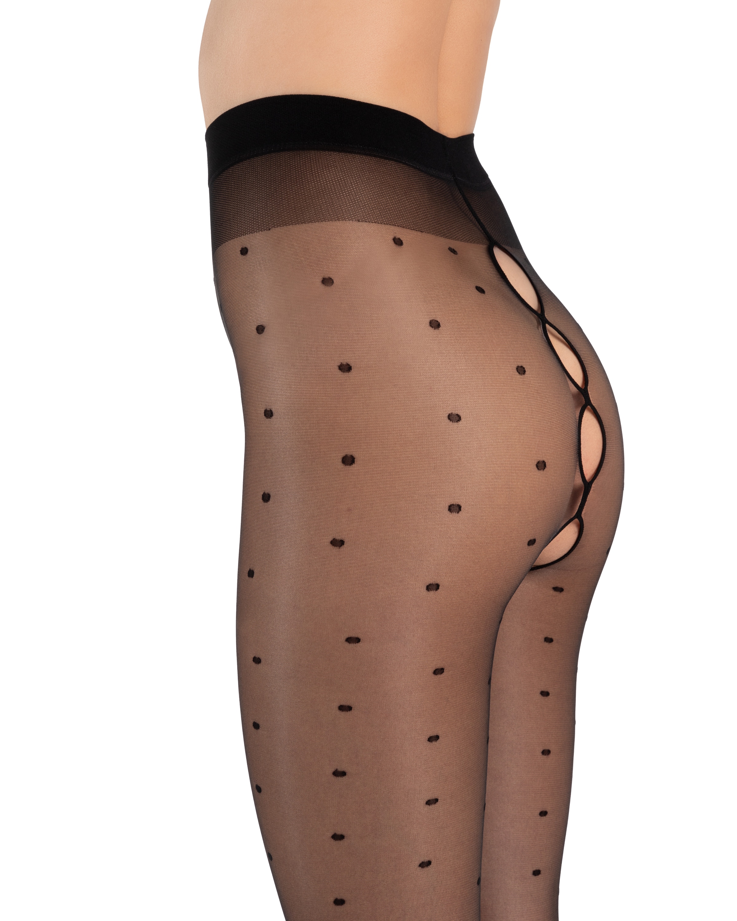 Camano Collants fins 20 DEN mit Punktmuster, schlichte Basic-Variante, schrittfreier Schnitt