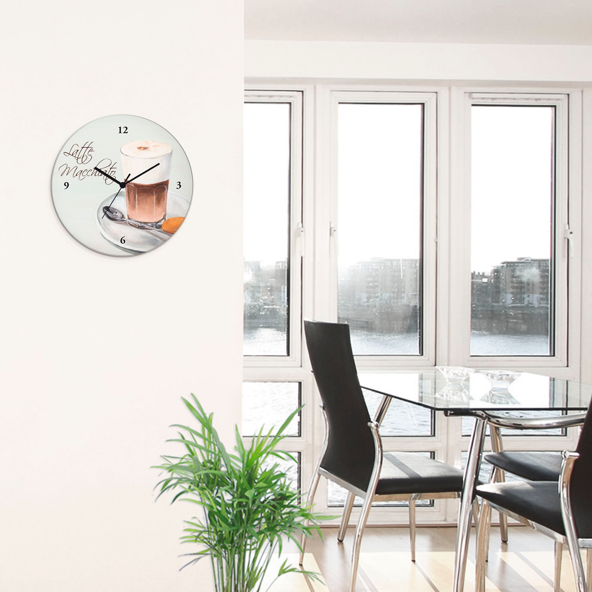 Artland Wanduhr »Latte Macchiato« wahlweise mit Quarz- oder Funkuhrwerk, lautlos ohne Tickgeräusche