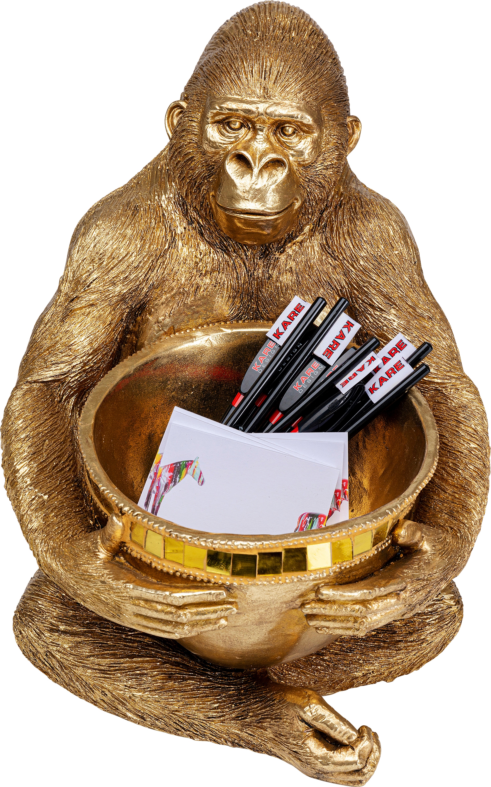 Kare Design Dekofigur »Gorilla Holding Bowl Gold 4«