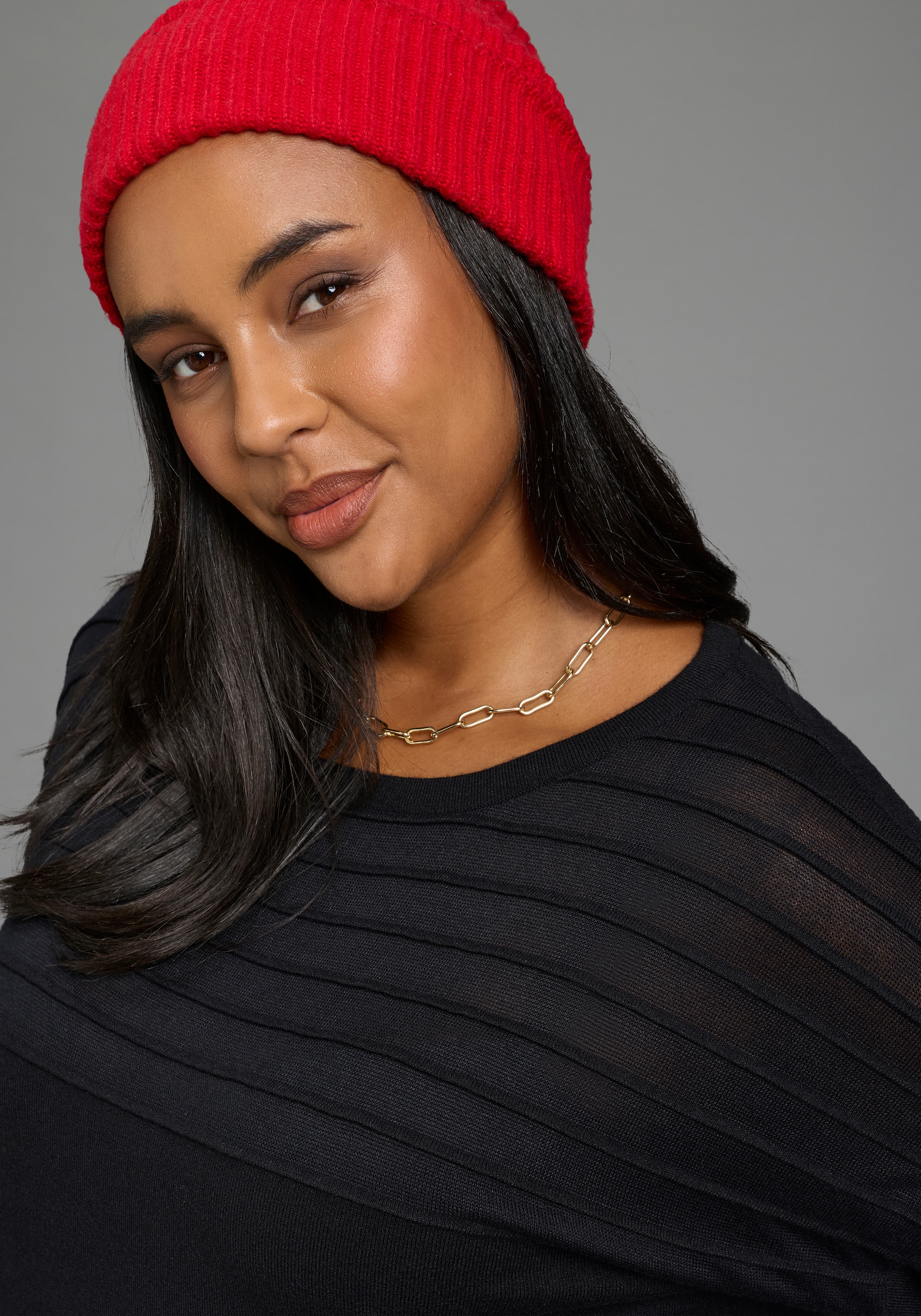 Laura Scott CURVE Pull en tricot »Grosse Grössen« également en grandes tailles, coupe ample, longueur couvrant les fesses