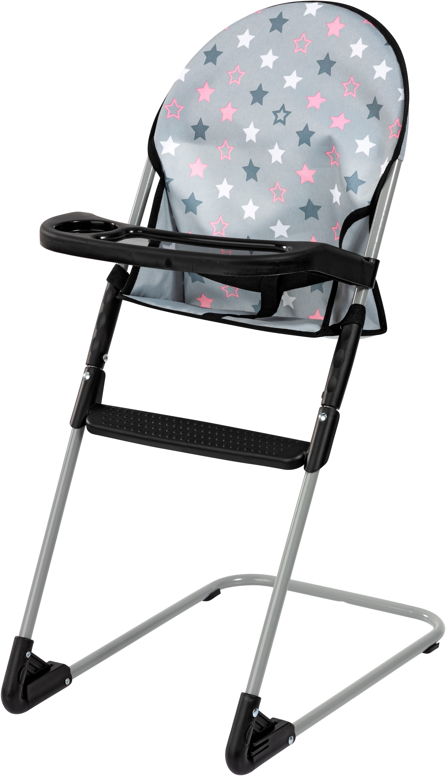 Bayer Puppenwagen »Cosy Set, grau« mit Puppenhochstuhl und Wickeltasche