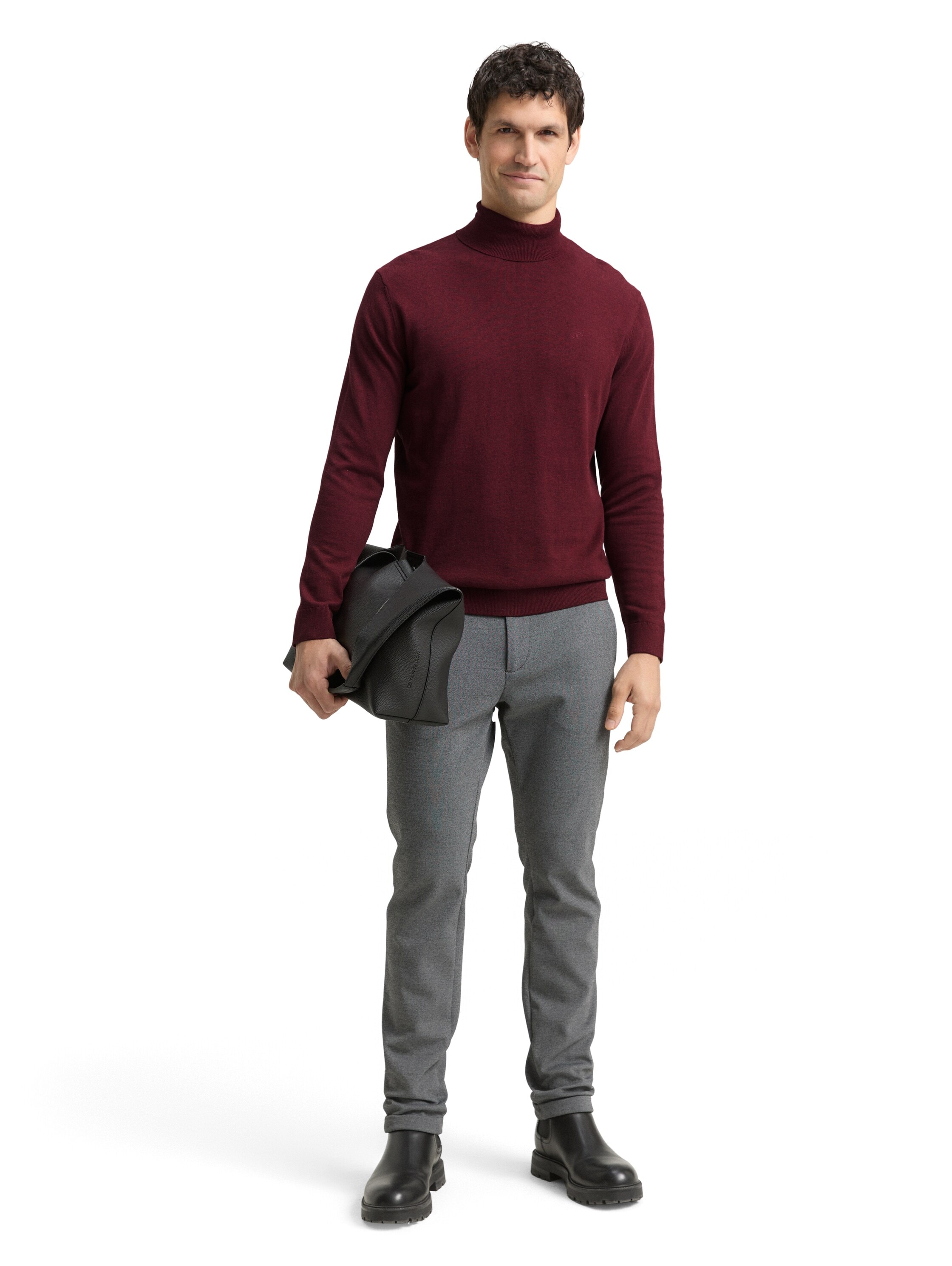 TOM TAILOR Rollkragenpullover im Strick-Design