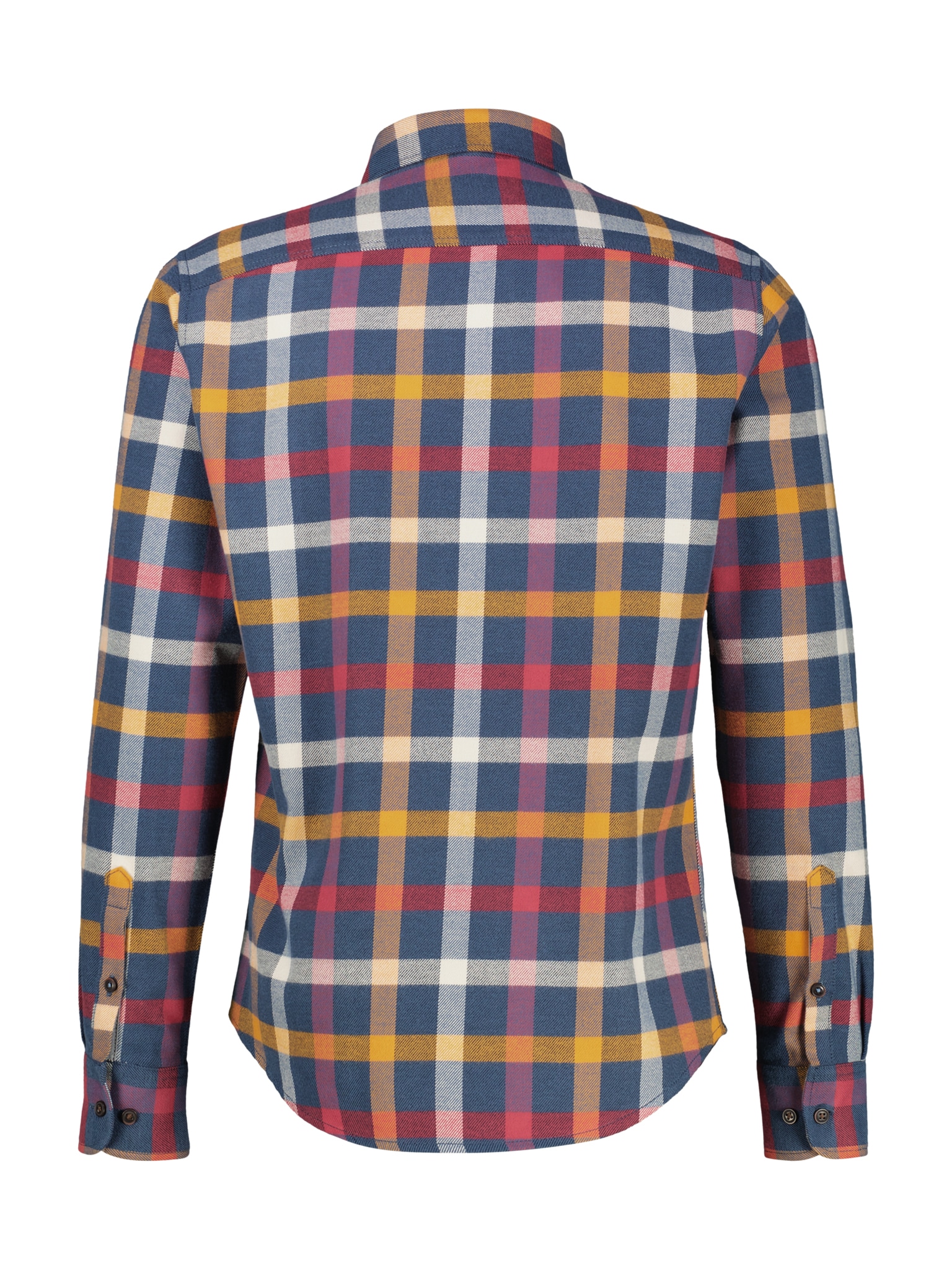 LERROS Chemise à carreaux mit Logo Stickerei