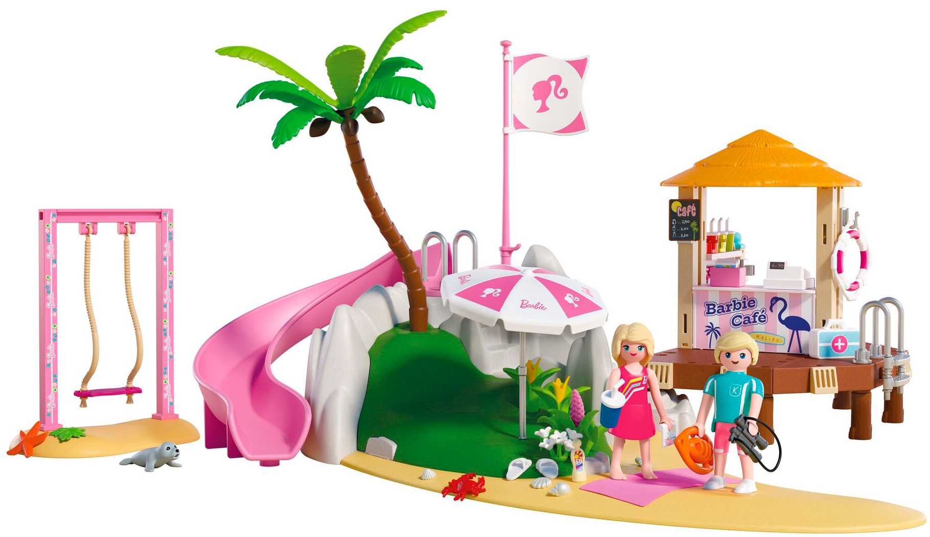 Playmobil® Konstruktions-Spielset »PLAYMOBIL x Barbie™ Strand Café (72121), Barbie™« Made in Europe